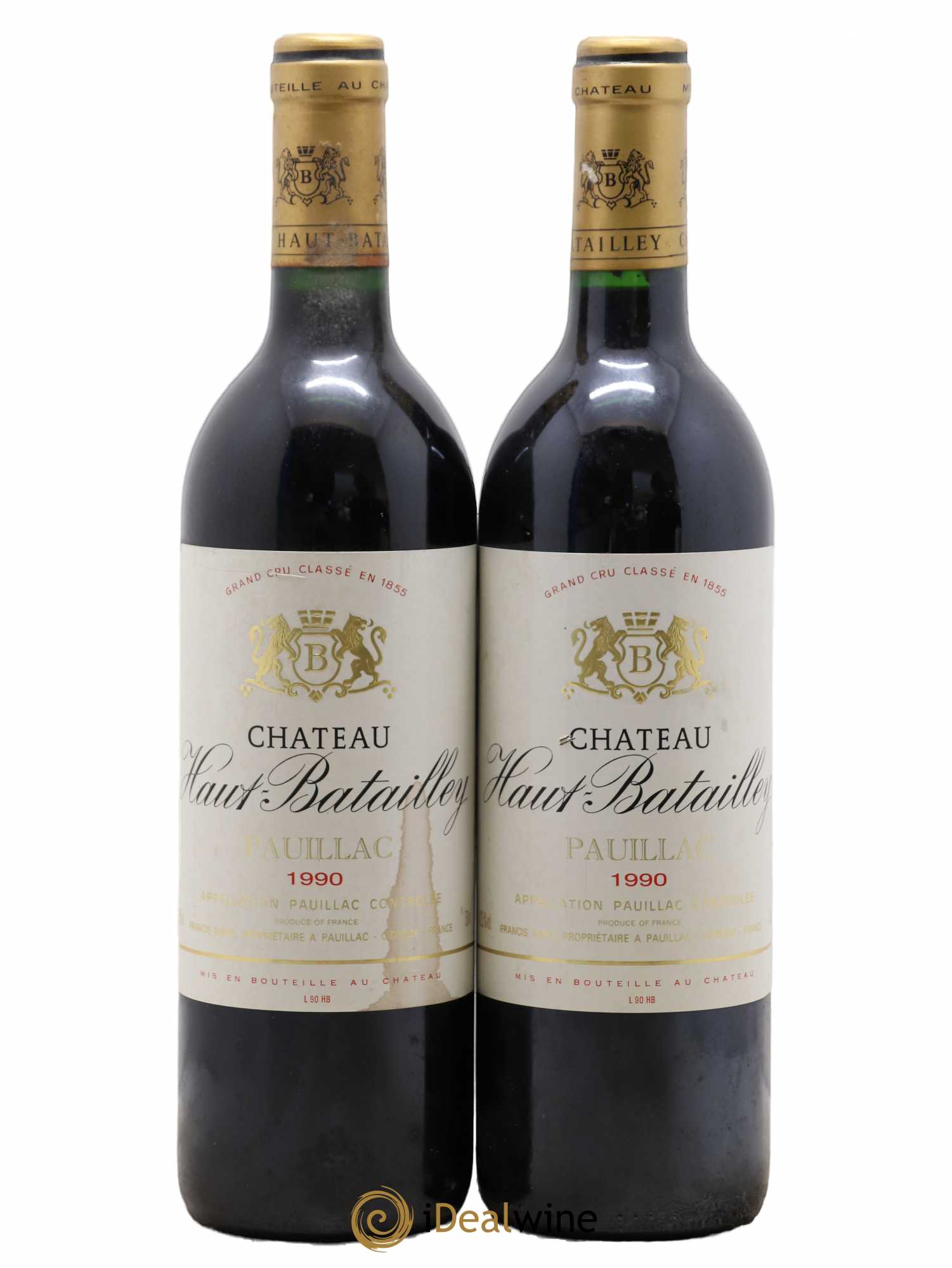 Château Haut Batailley 5ème Grand Cru Classé 1990 - Lot de 2 bouteilles - 0