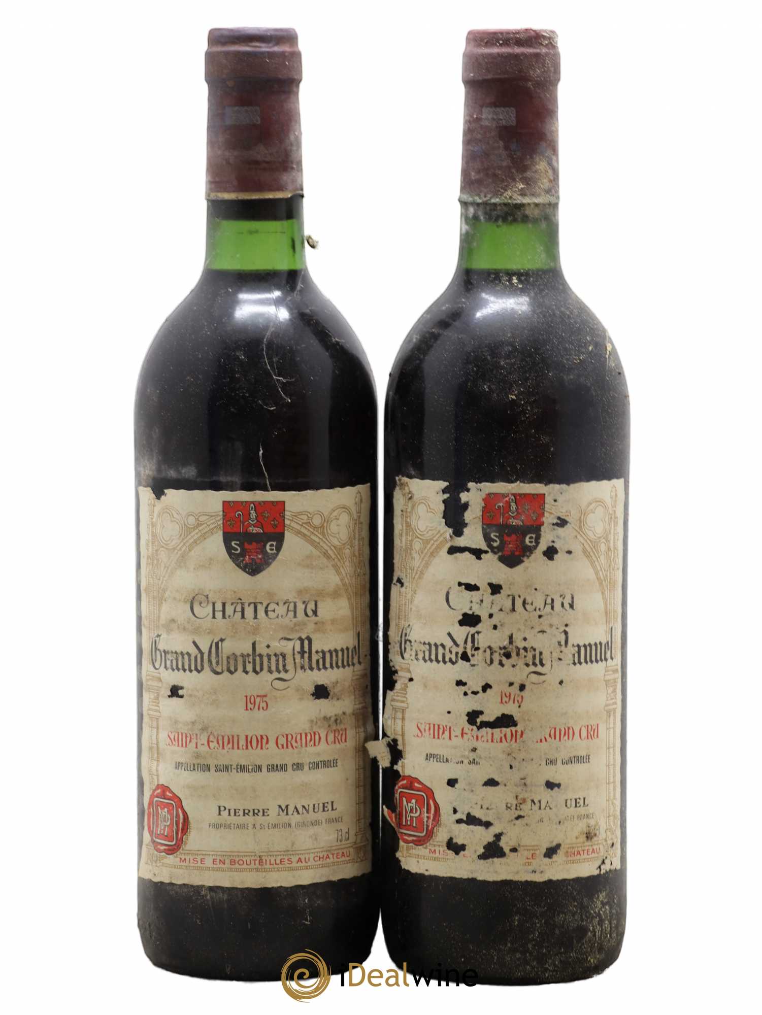 Château Grand Corbin Manuel (sans prix de réserve) 1975 - Lot de 2 bouteilles - 0