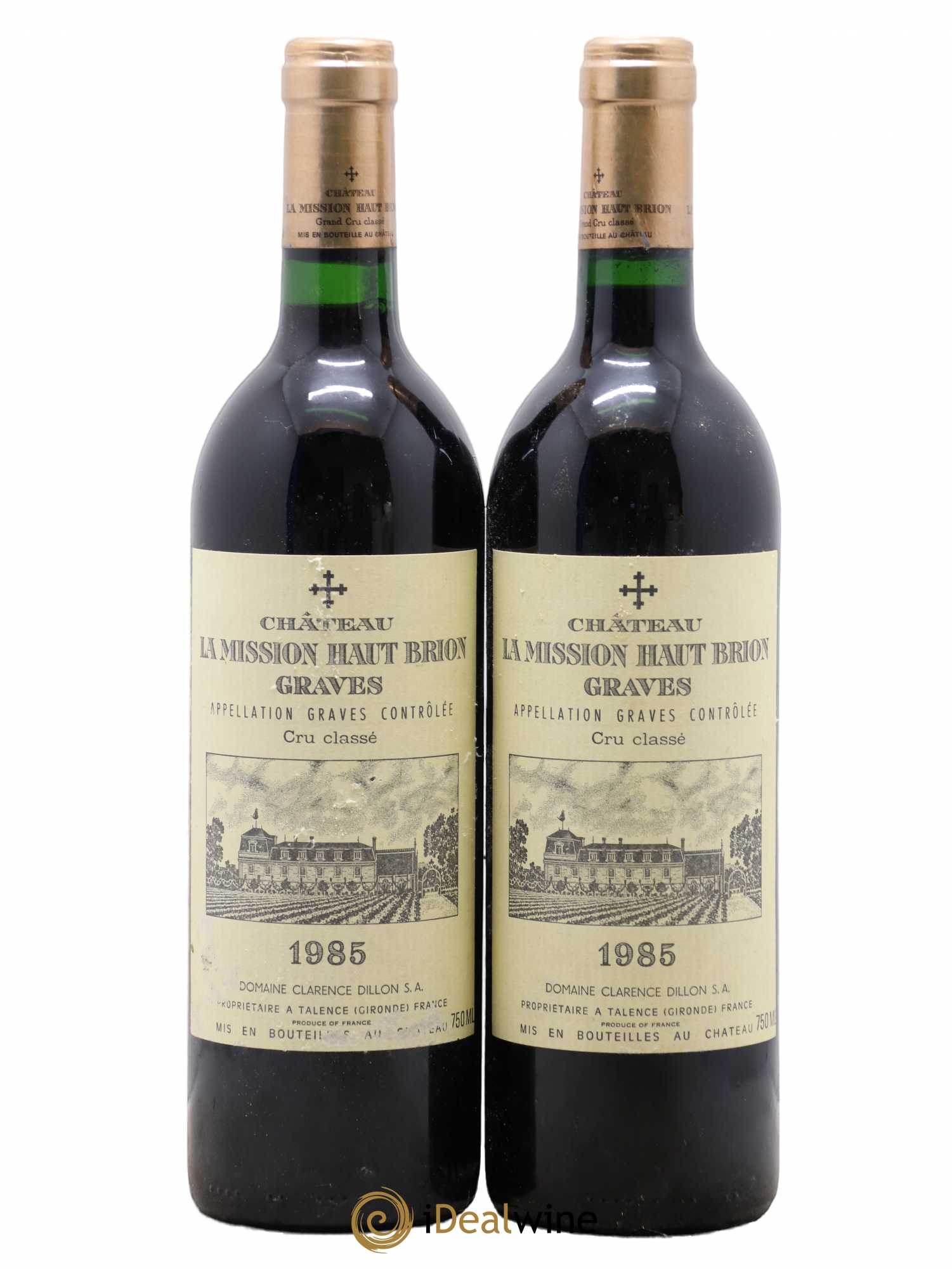 Château la Mission Haut-Brion Cru Classé de Graves 1985 - Lot de 2 bouteilles - 0