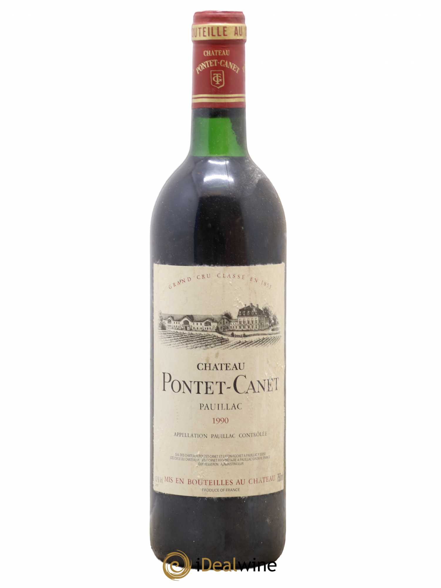 Château Pontet Canet 5ème Grand Cru Classé 1990 - Lot de 1 bouteille - 0