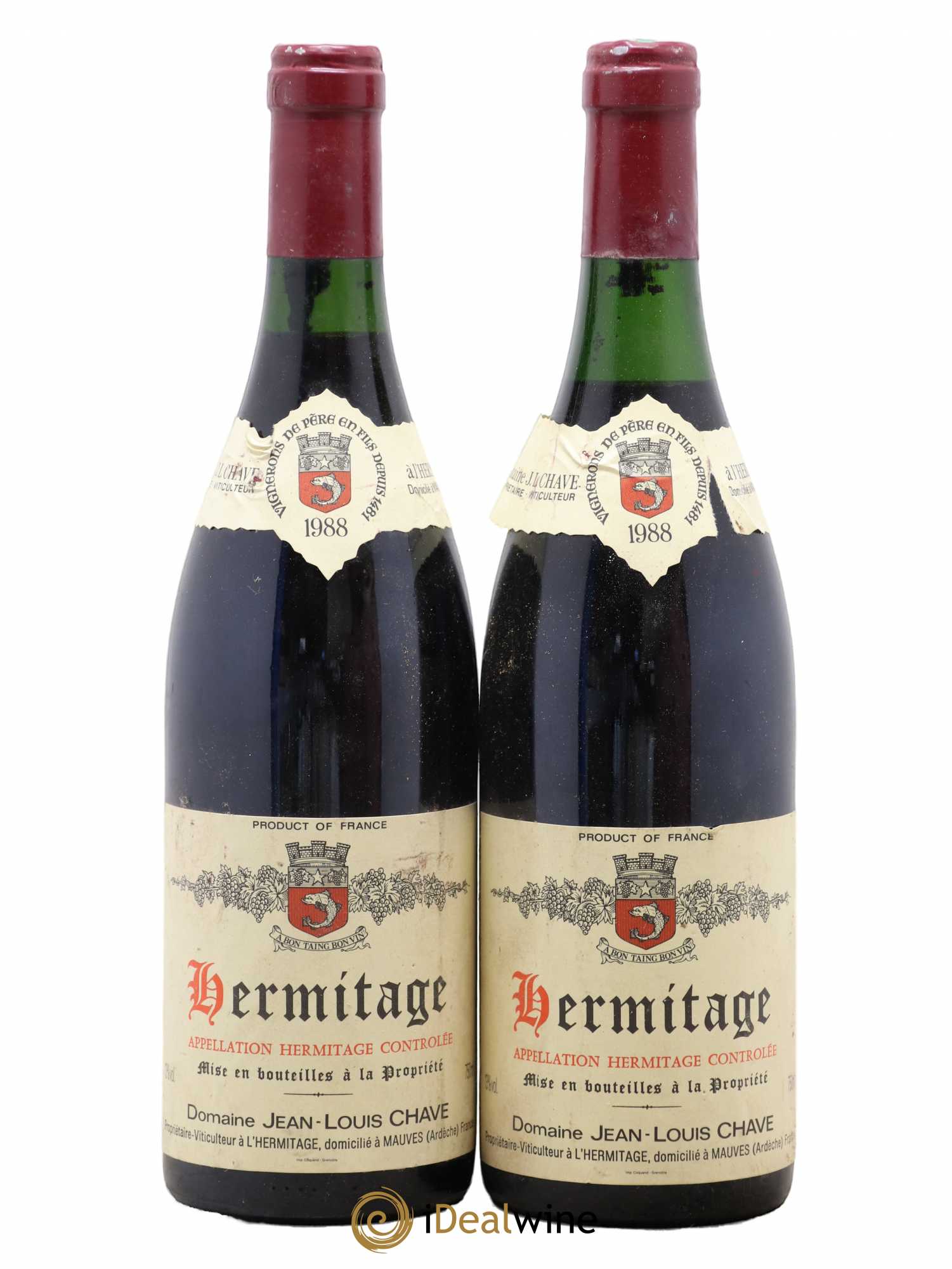 Hermitage Jean-Louis Chave 1988 - Lot de 2 bouteilles - 0
