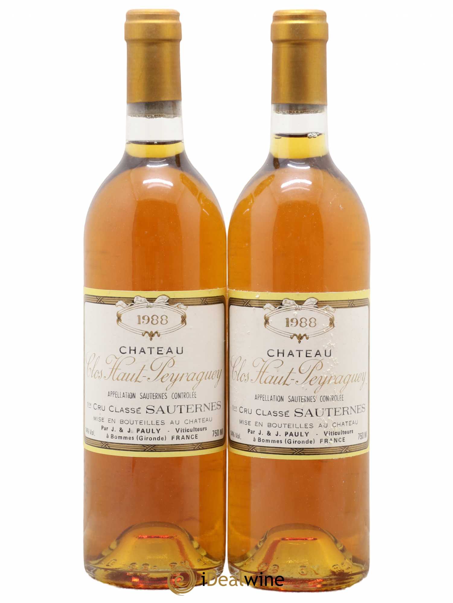 Clos Haut-Peyraguey 1er Grand Cru Classé 1988 - Lotto di 2 bottiglie - 0