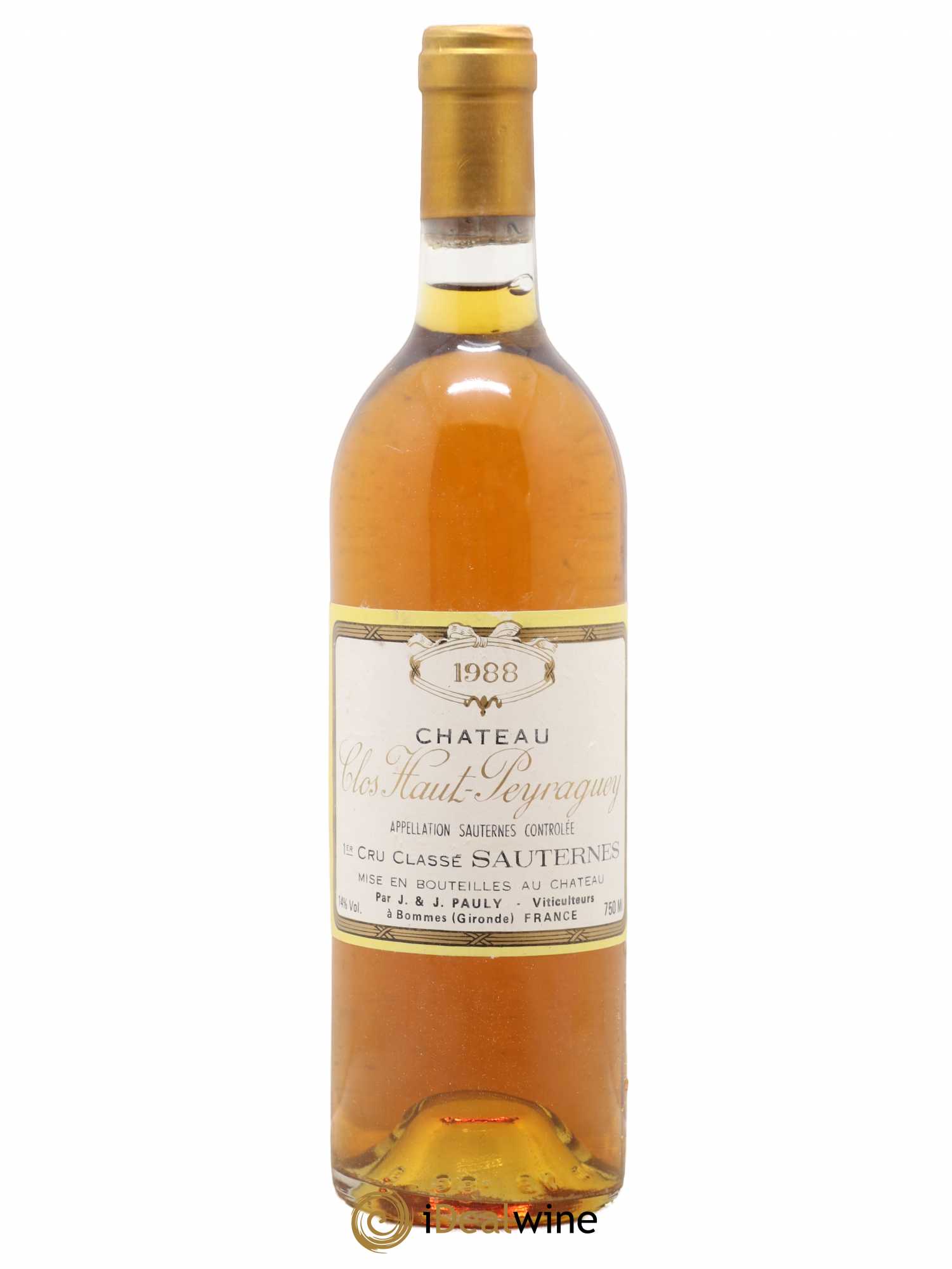 Clos Haut-Peyraguey 1er Grand Cru Classé 1988 - Lotto di 1 bottiglia - 0