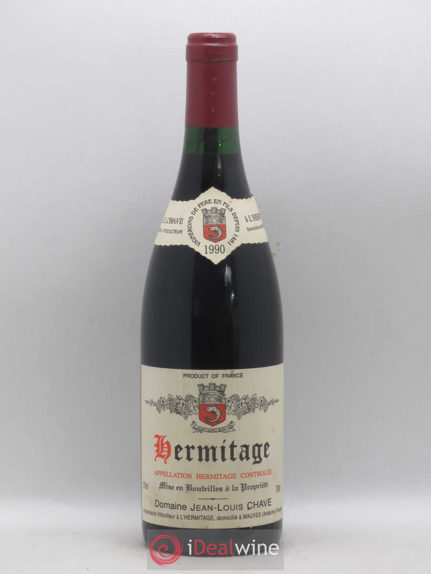 Hermitage Jean-Louis Chave 1990 - Lot de 1 bouteille - 0