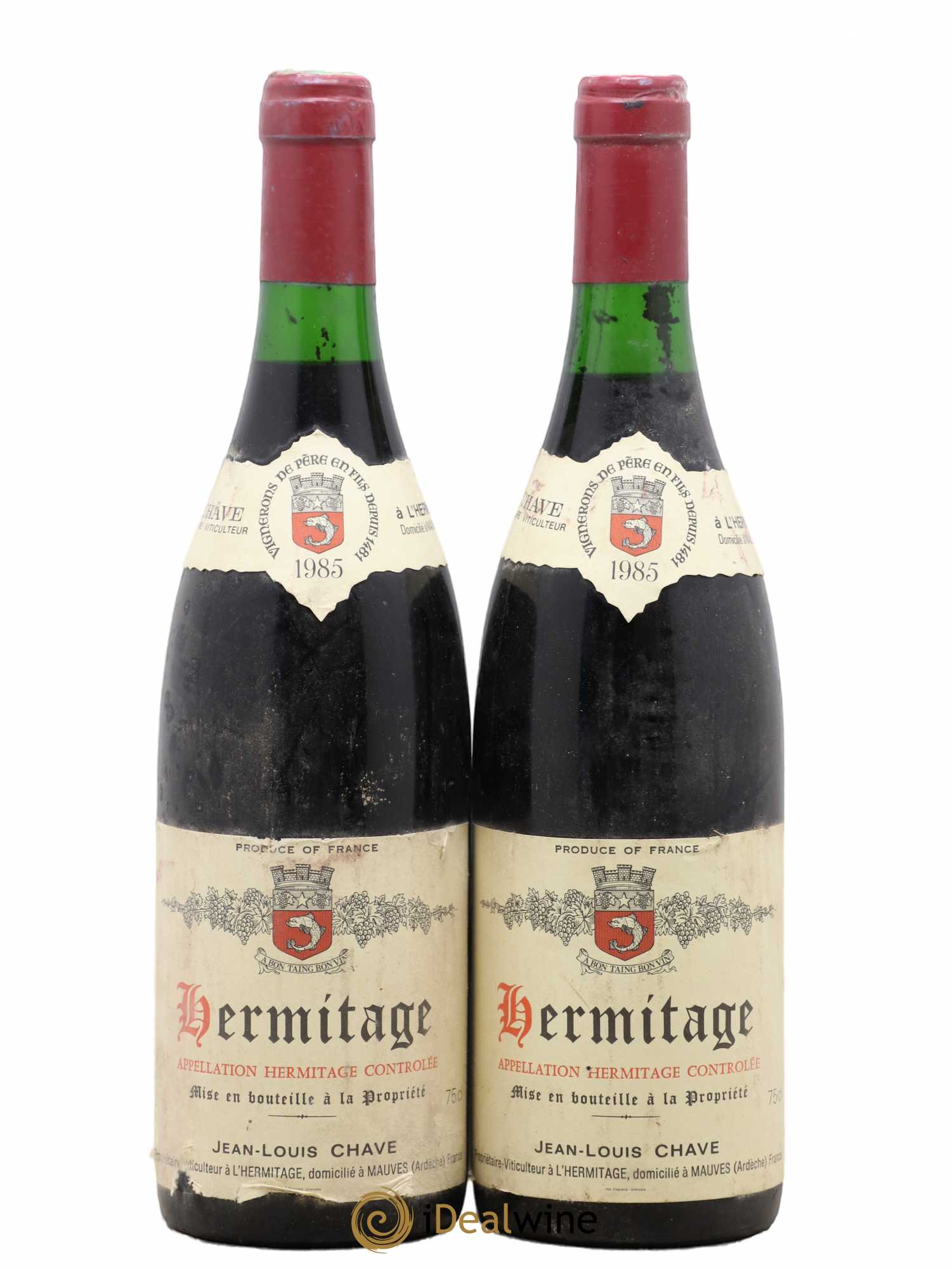 Hermitage Jean-Louis Chave 1985 - Lot de 2 bouteilles - 0
