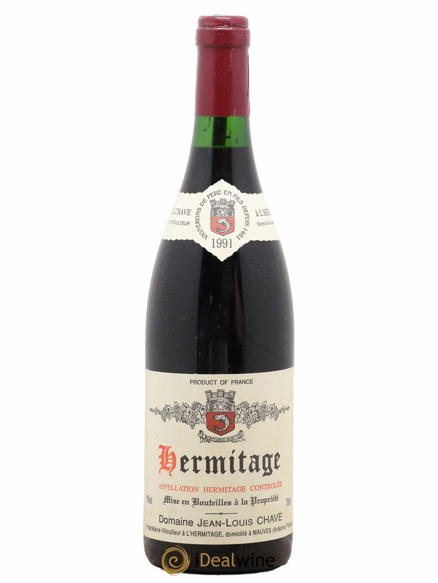 Hermitage Jean-Louis Chave 1991 - Lot de 1 bouteille - 0