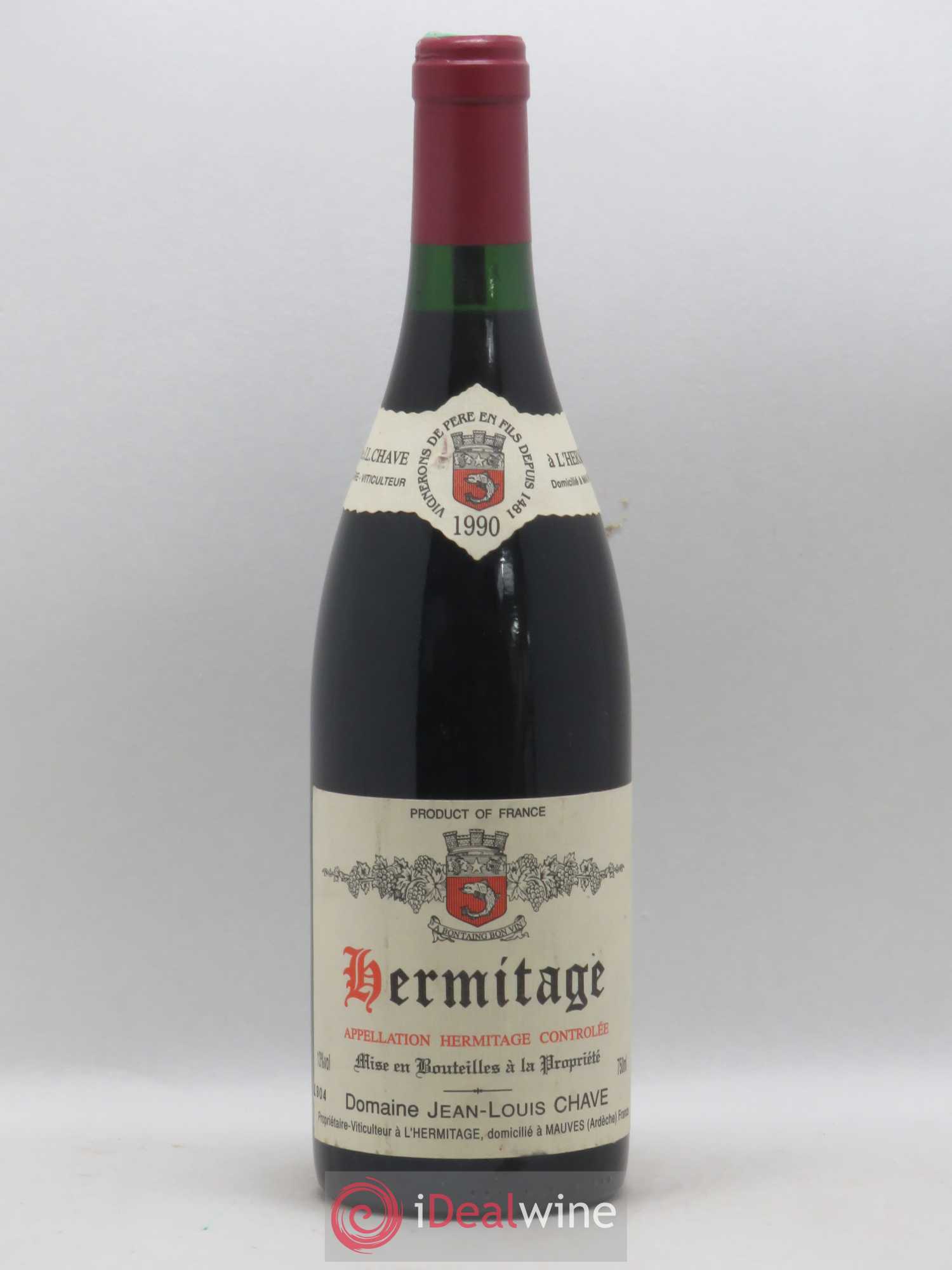 Hermitage Jean-Louis Chave 1990 - Lot de 1 bouteille - 0