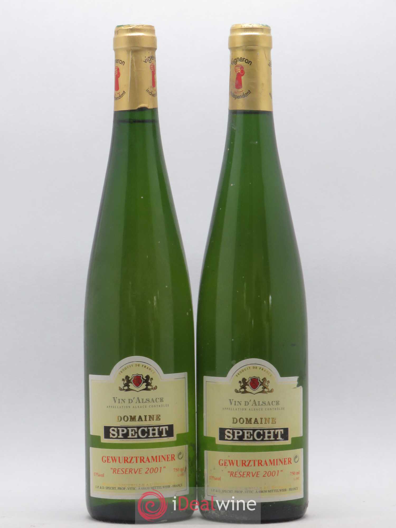Gewurztraminer Reserve Domaine Specht 2001 - Posten von 2 Flaschen - 0