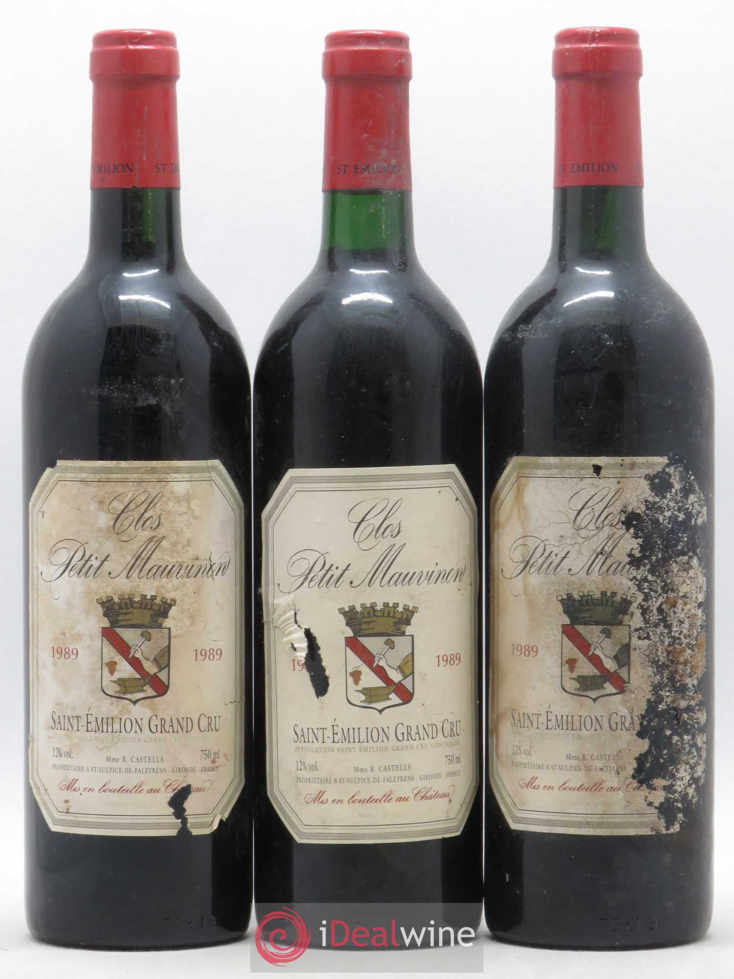 Saint-Émilion Grand Cru Clos Petit Mauvinon 1989 - Posten von 6 Flaschen - 2