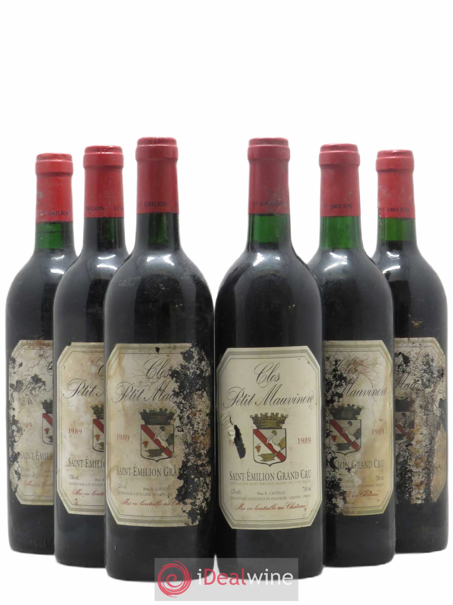 Saint-Émilion Grand Cru Clos Petit Mauvinon 1989 - Posten von 6 Flaschen - 0