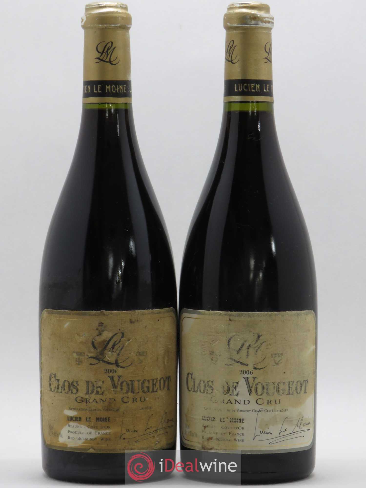 Clos de Vougeot Grand Cru Lucien Lemoine 2006 - Lot de 2 bouteilles - 0