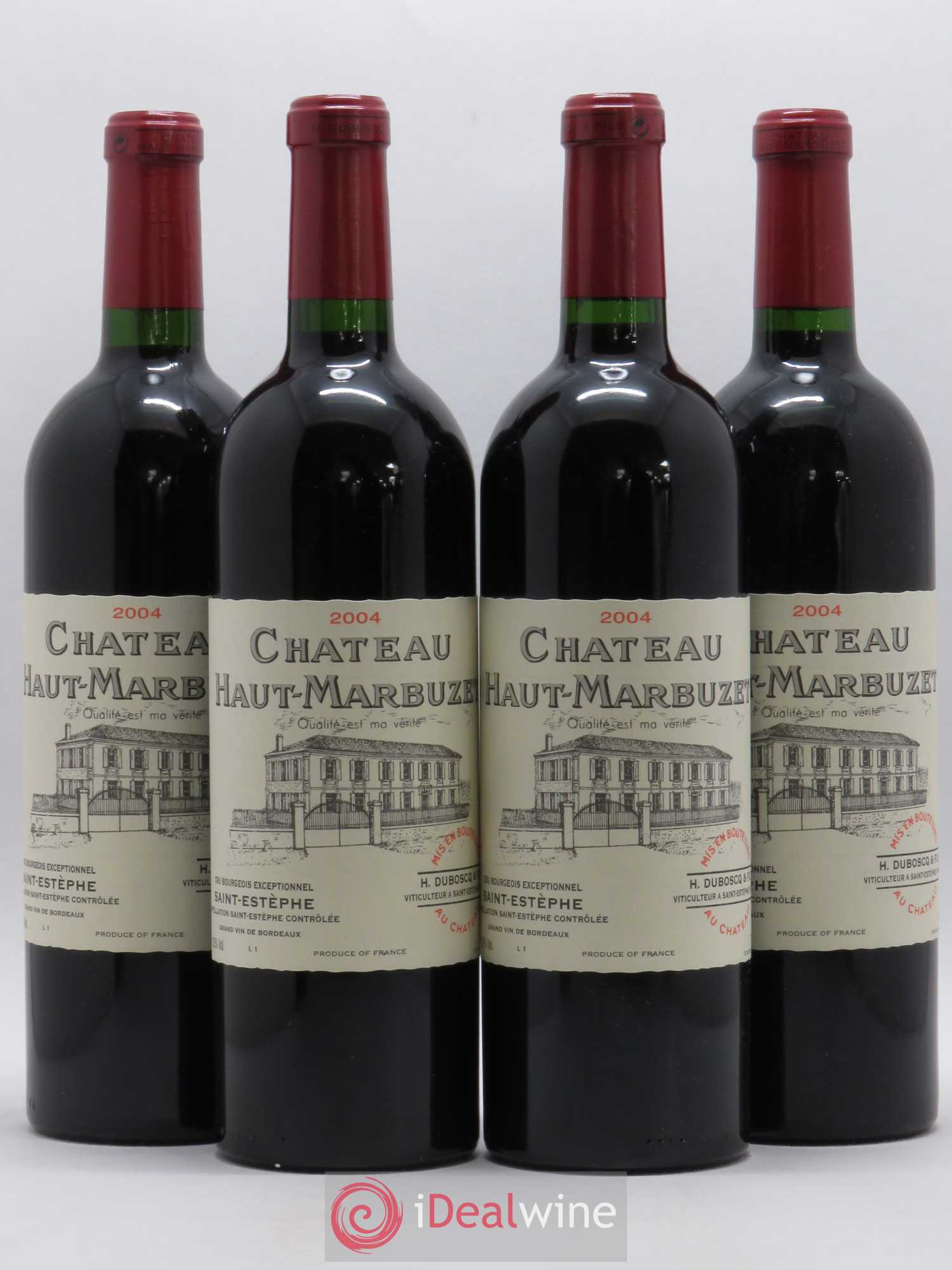 Château Haut Marbuzet 2004 - Lot de 4 bouteilles - 0