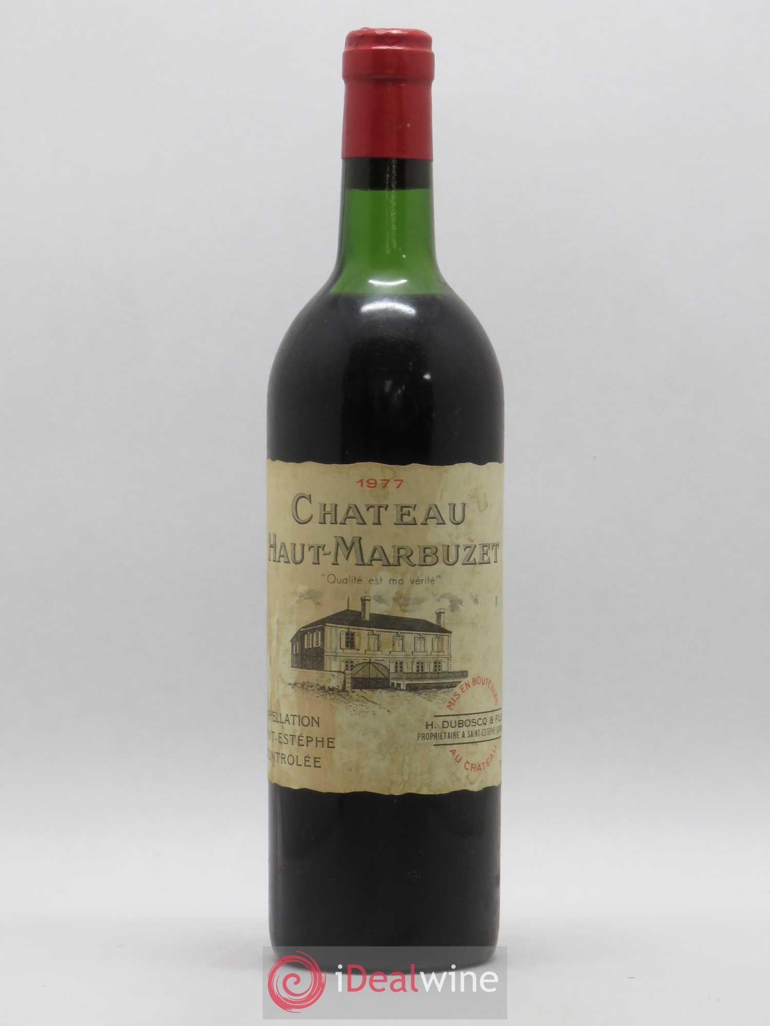 Château Haut Marbuzet 1977 - Lot de 1 bouteille - 0