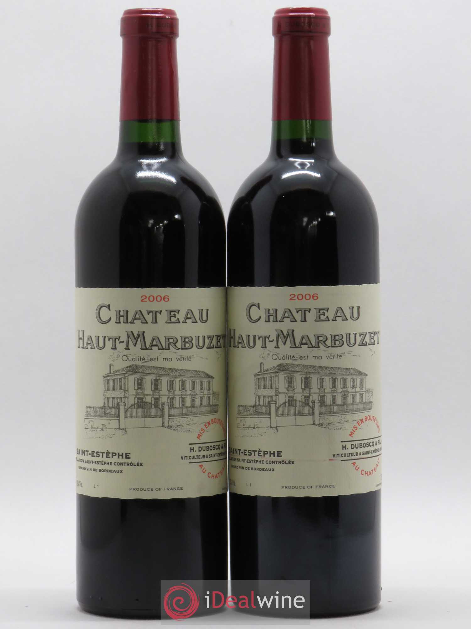 Château Haut Marbuzet 2006 - Lot de 2 bouteilles - 0