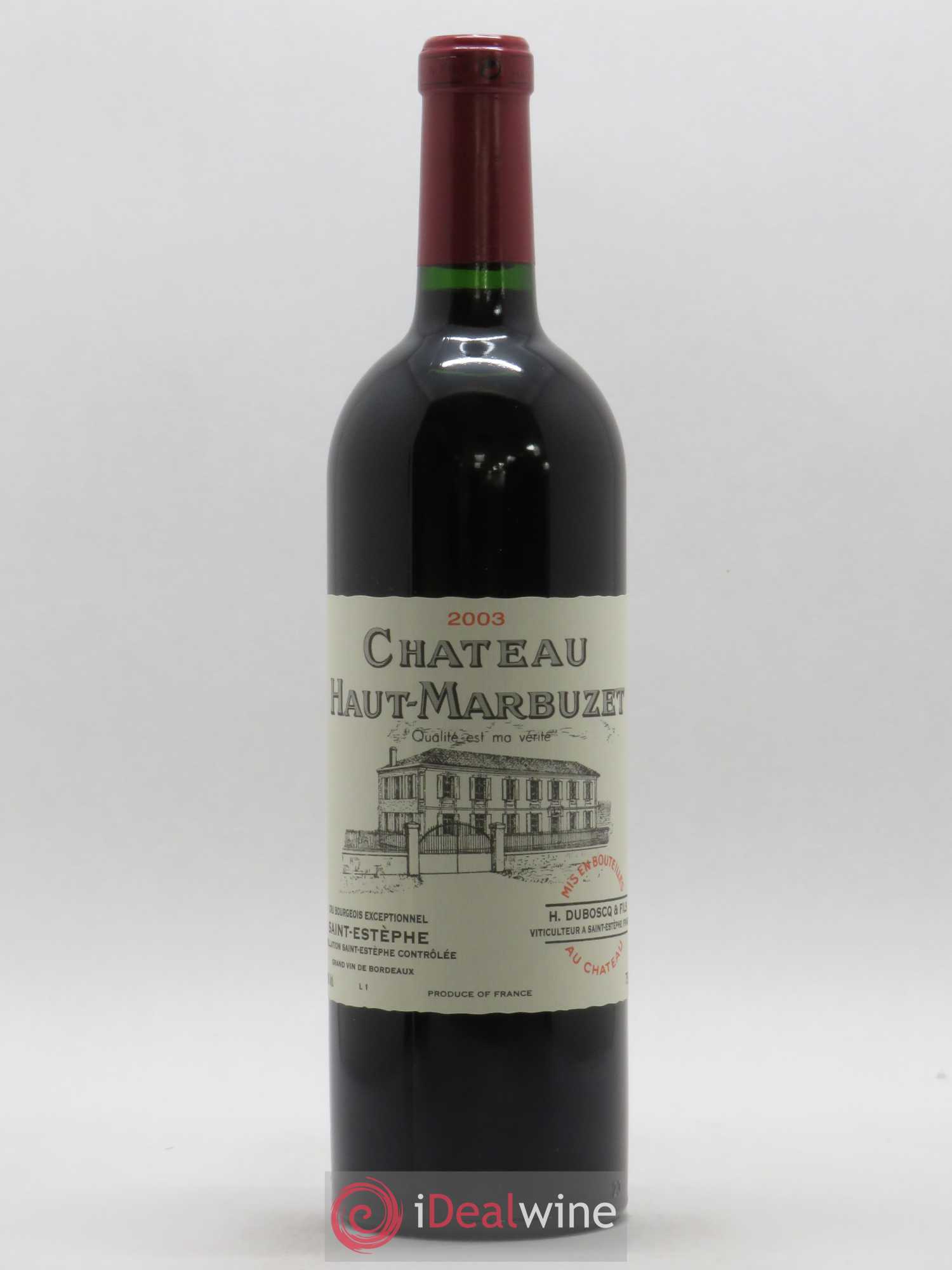 Château Haut Marbuzet 2003 - Lot de 1 bouteille - 0