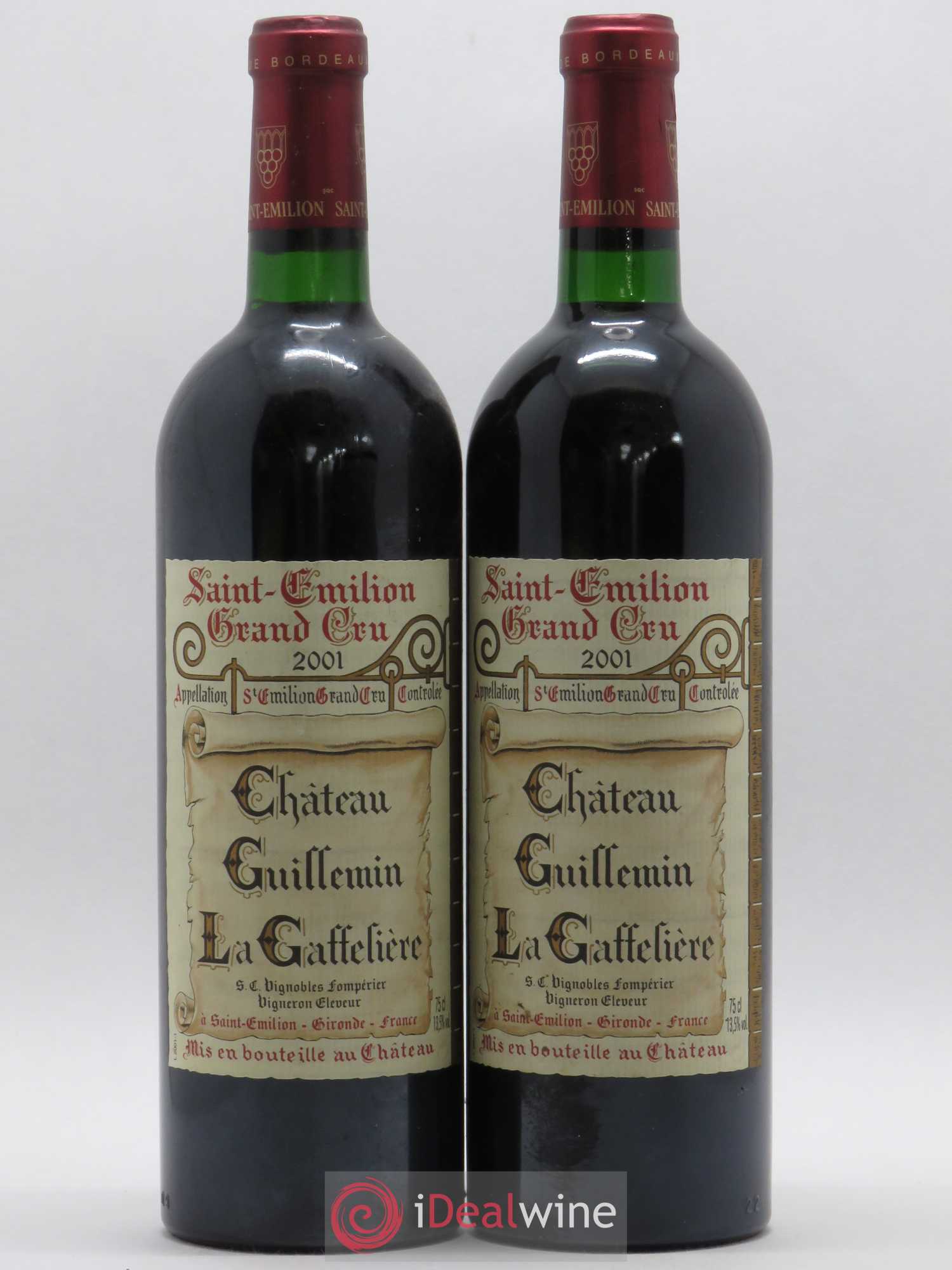 Saint-Émilion Guillemin La Gaffelière (sans prix de réserve) 2001 - Posten von 2 Flaschen - 0