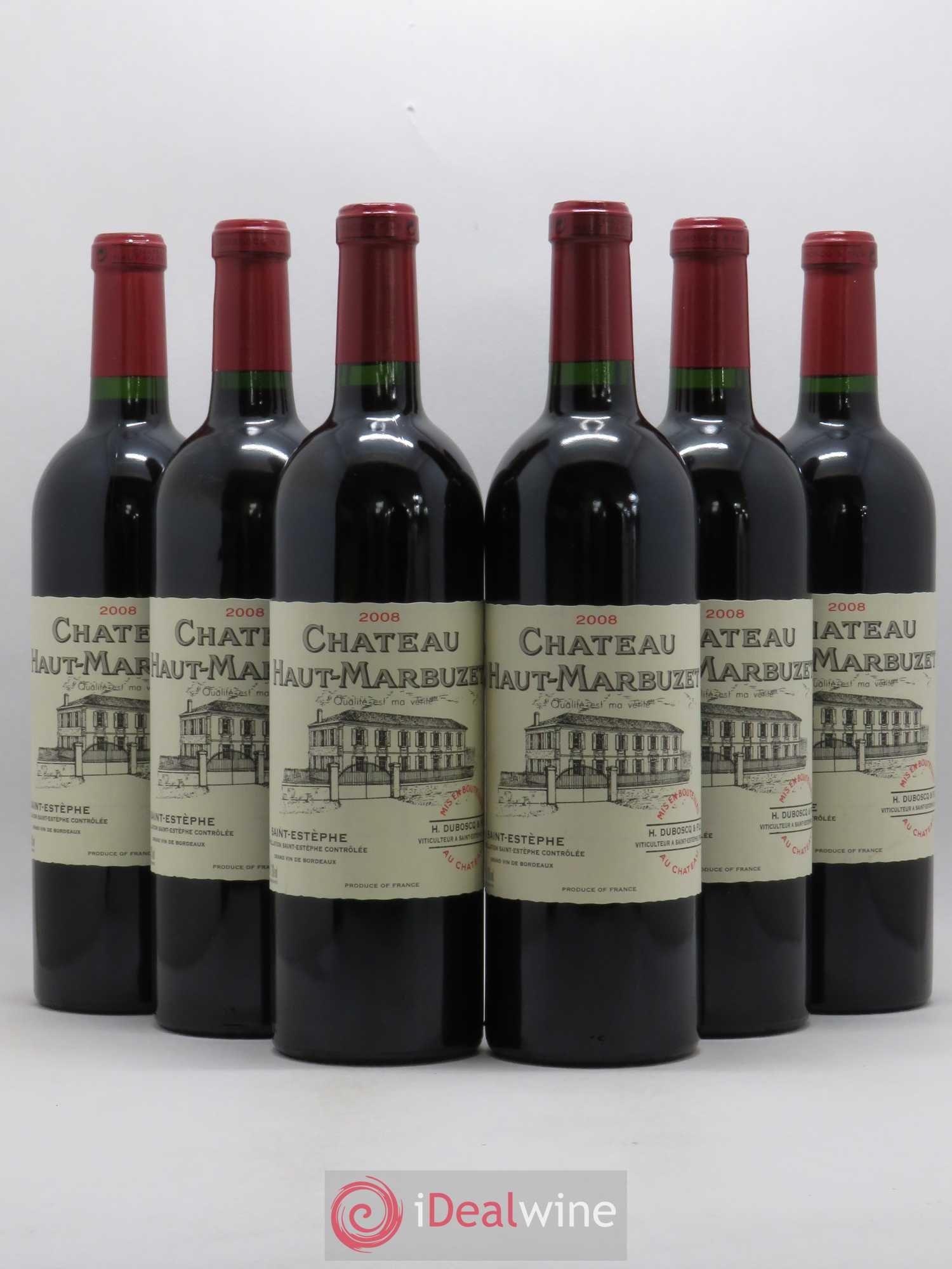 Château Haut Marbuzet 2008 - Lot de 6 bouteilles - 0