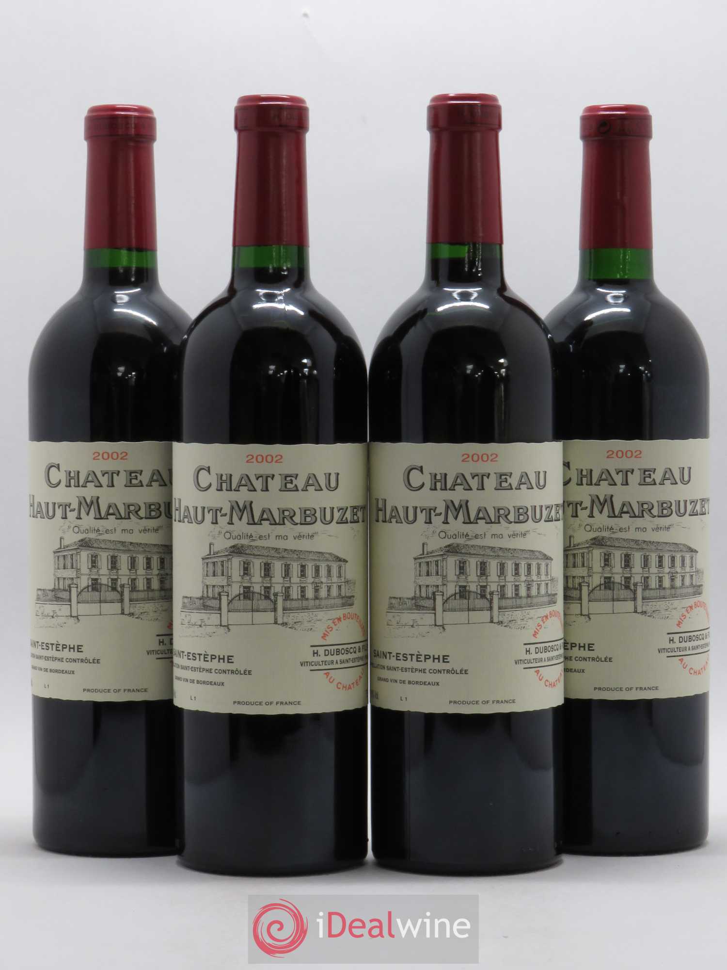 Château Haut Marbuzet 2002 - Lot de 4 bouteilles - 0