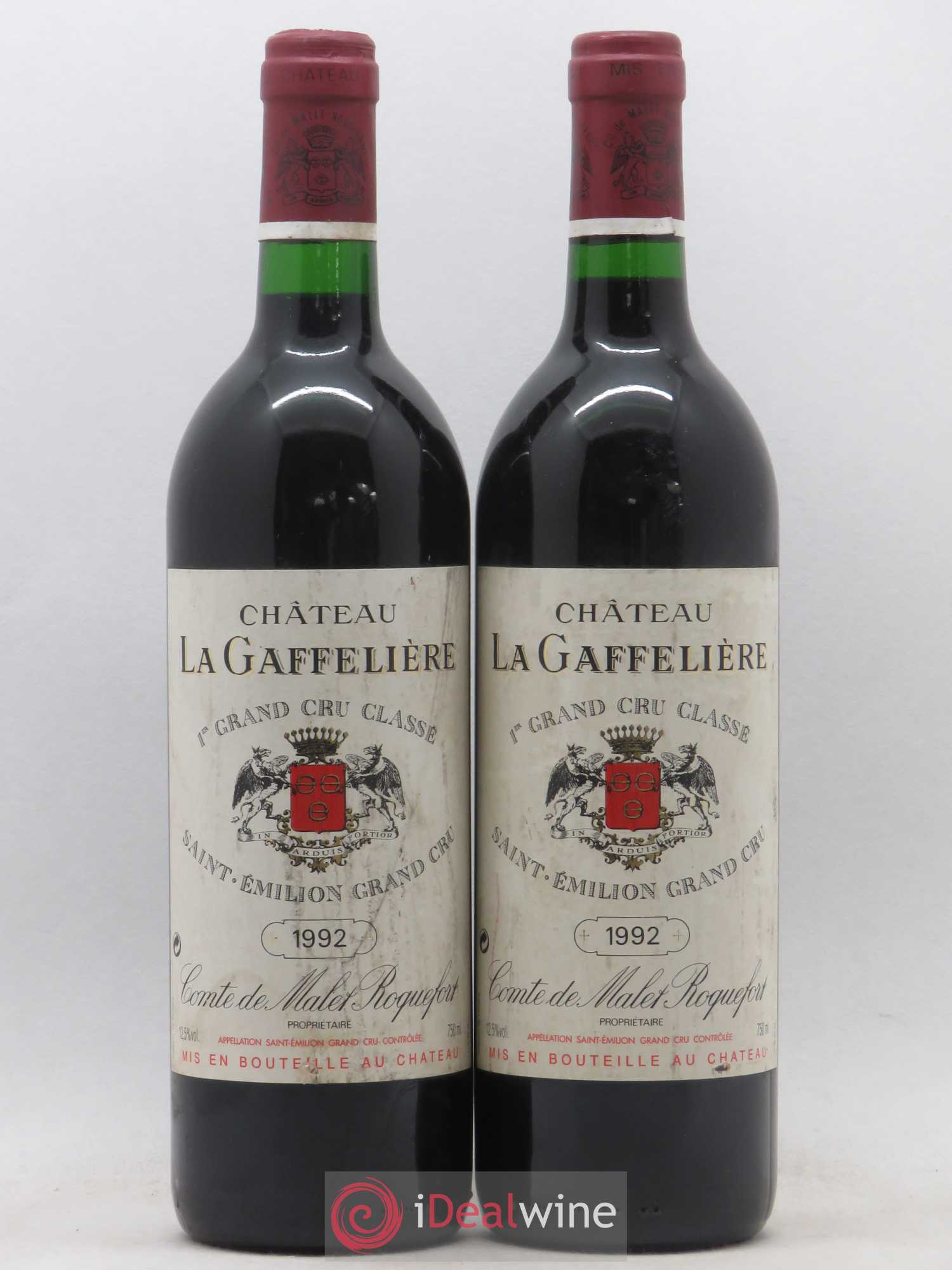 Château la Gaffelière 1er Grand Cru Classé B 1992 - Lot de 2 bouteilles - 0