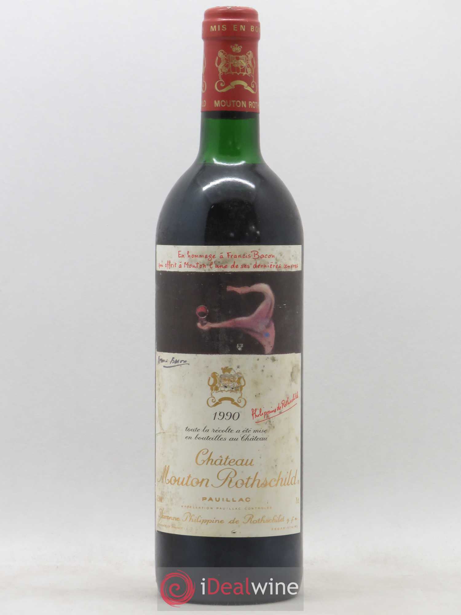 Château Mouton Rothschild 1er Grand Cru Classé 1990 - Lot de 1 bouteille - 0