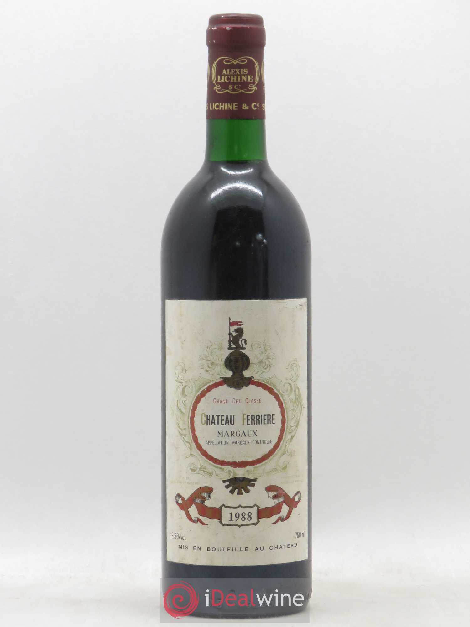 Château Ferrière 3ème Grand Cru Classé 1988 - Lot de 1 bouteille - 0