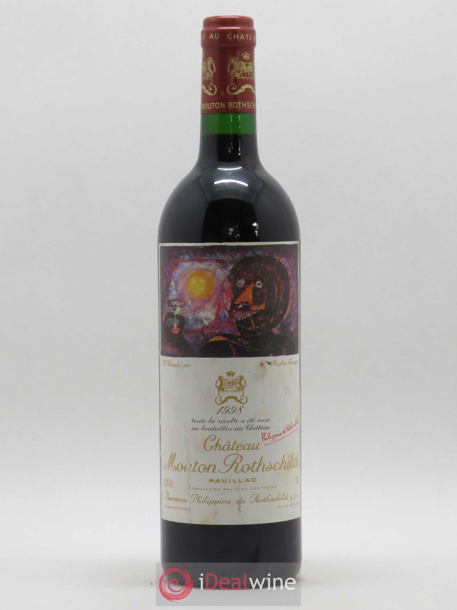 Château Mouton Rothschild 1er Grand Cru Classé 1998 - Lot de 1 bouteille - 0
