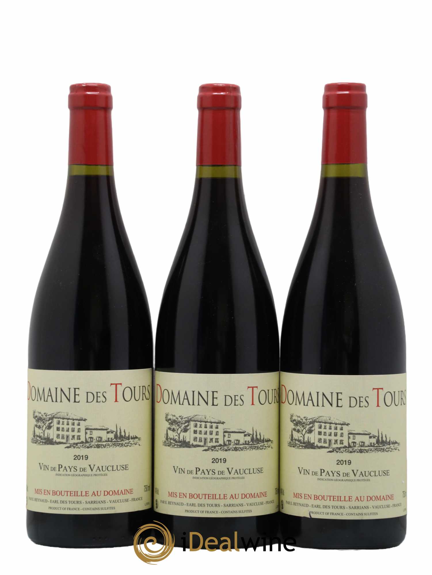 Vaucluse (Vin de Pays de Vaucluse) Domaine des Tours Emmanuel Reynaud 2019 - Lot de 3 bouteilles - 0