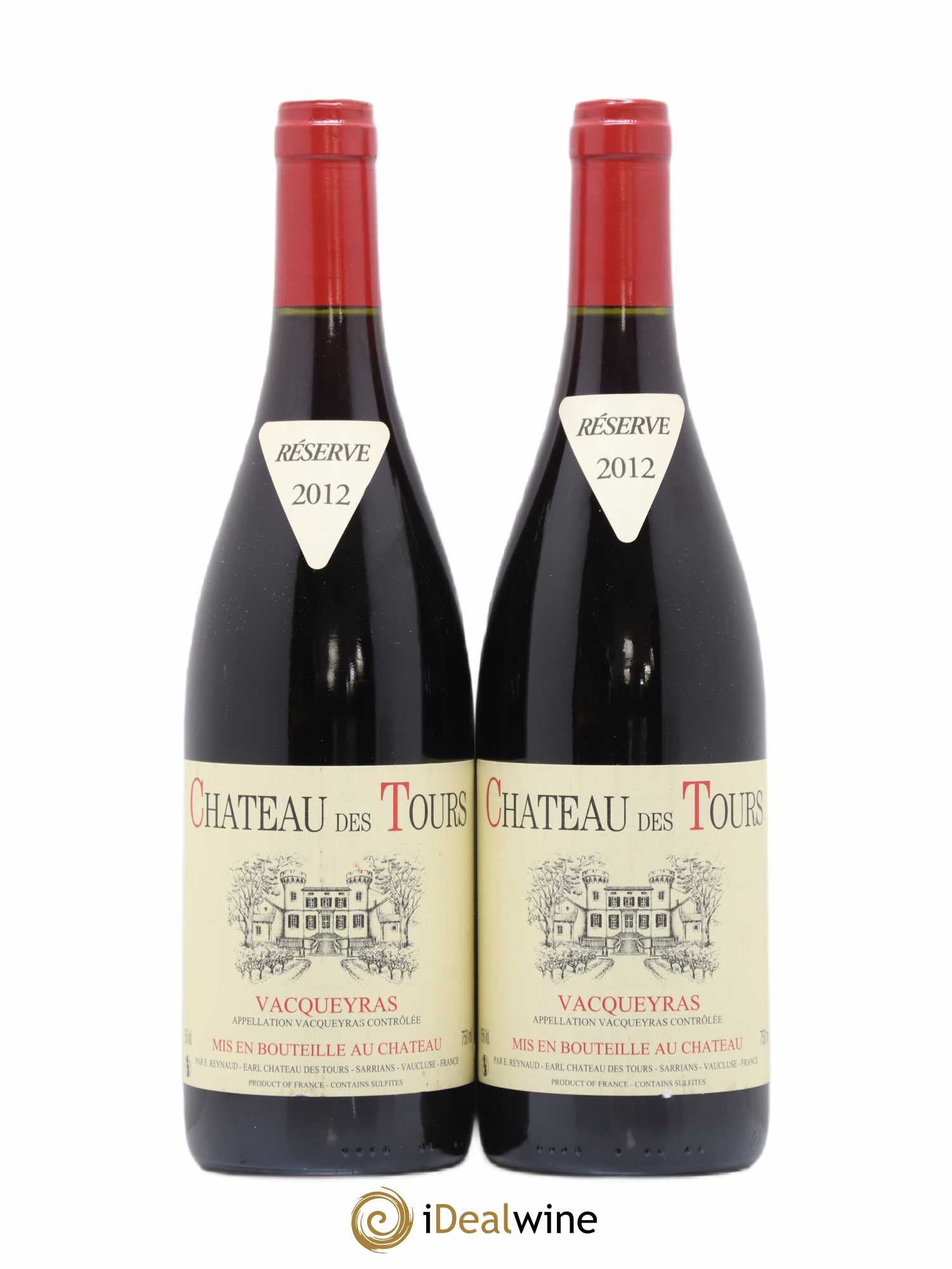 Vacqueyras Château des Tours Emmanuel Reynaud 2012 - Lot de 2 bouteilles - 0