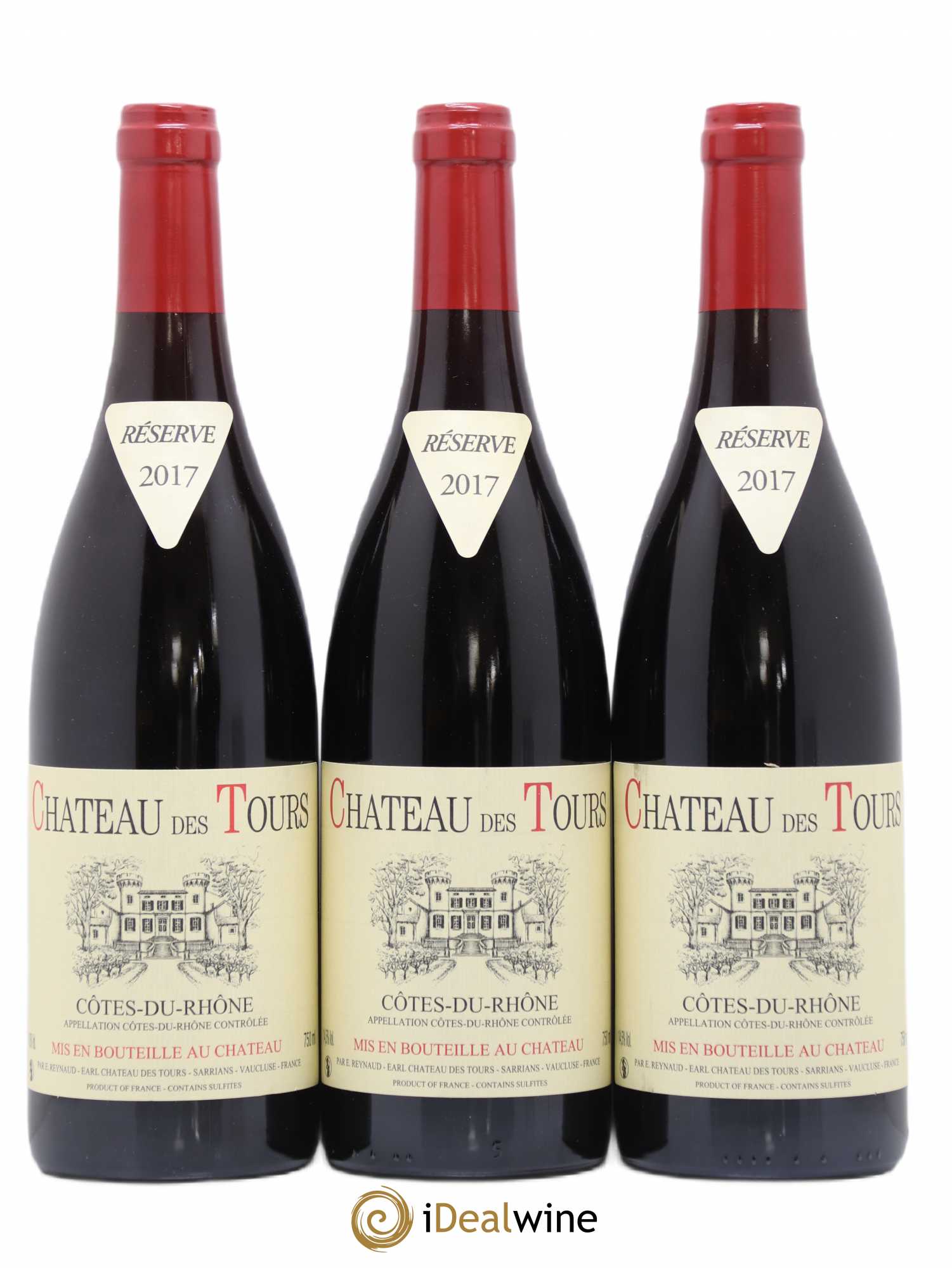 Côtes-du-Rhône Château des Tours Emmanuel Reynaud 2017 - Lot de 3 bouteilles - 0