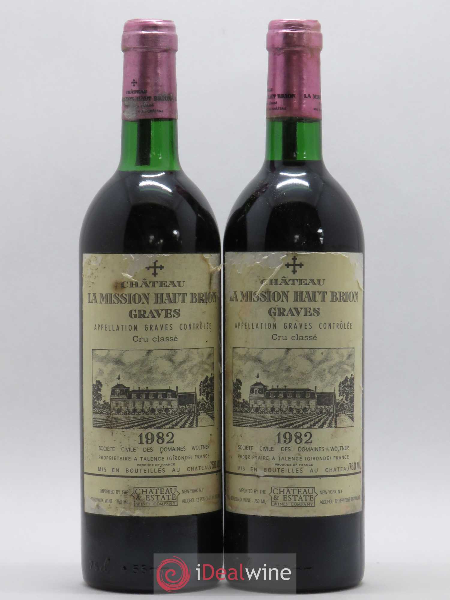 Château la Mission Haut-Brion Cru Classé de Graves 1982 - Lot de 2 bouteilles - 0