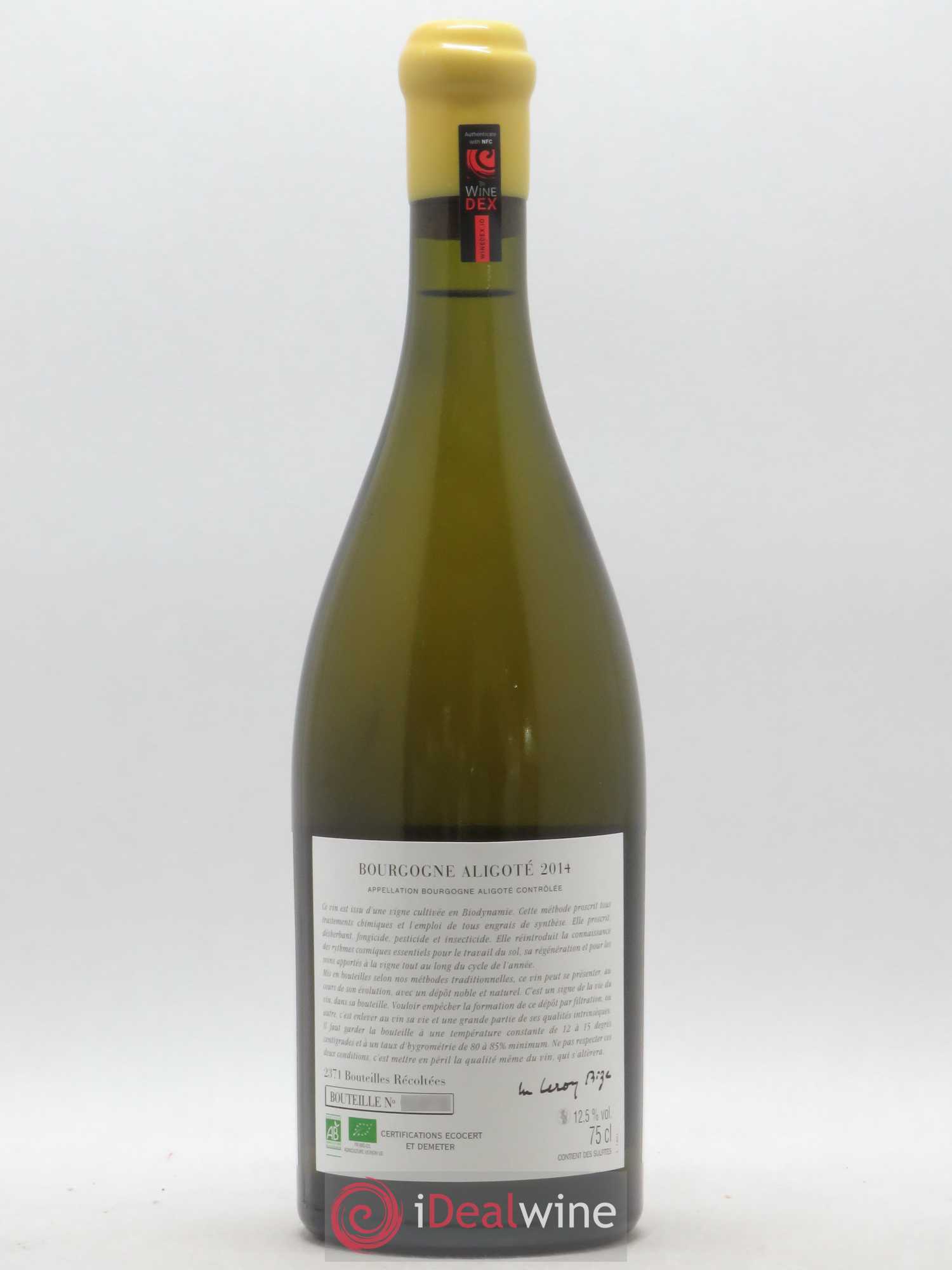 Bourgogne Aligoté Sous Chatelet d'Auvenay (Domaine) 2014 - Lot de 1 bouteille - 1