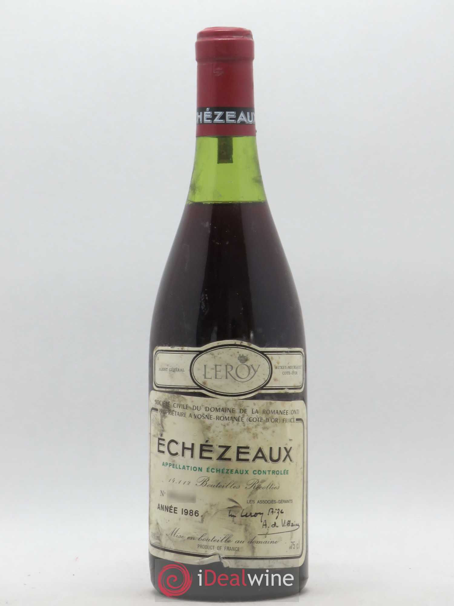 Echezeaux Grand Cru Domaine de la Romanée-Conti 1986 - Lot de 1 bouteille - 0
