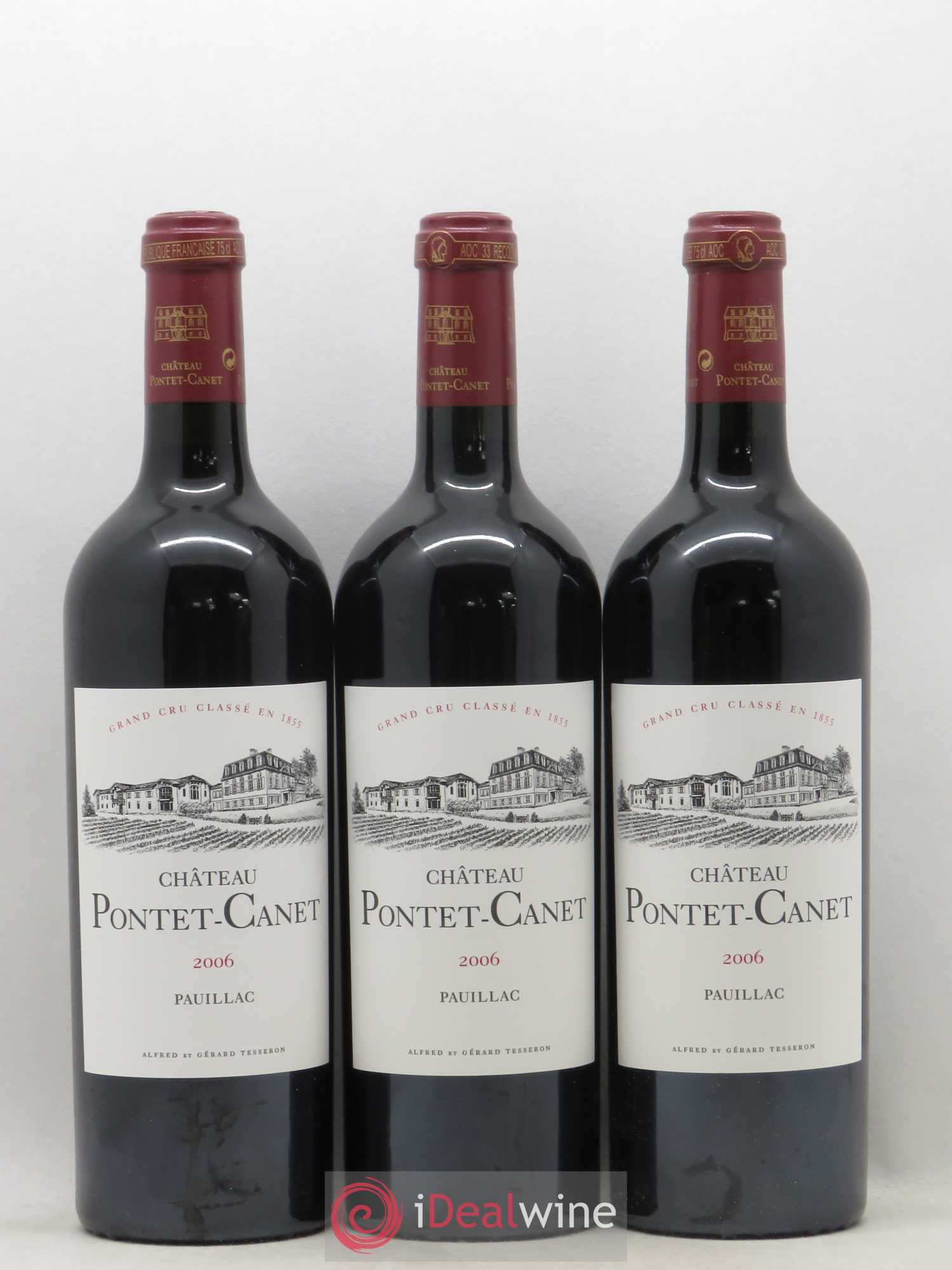 Château Pontet Canet 5ème Grand Cru Classé 2006 - Lot de 6 bouteilles - 1
