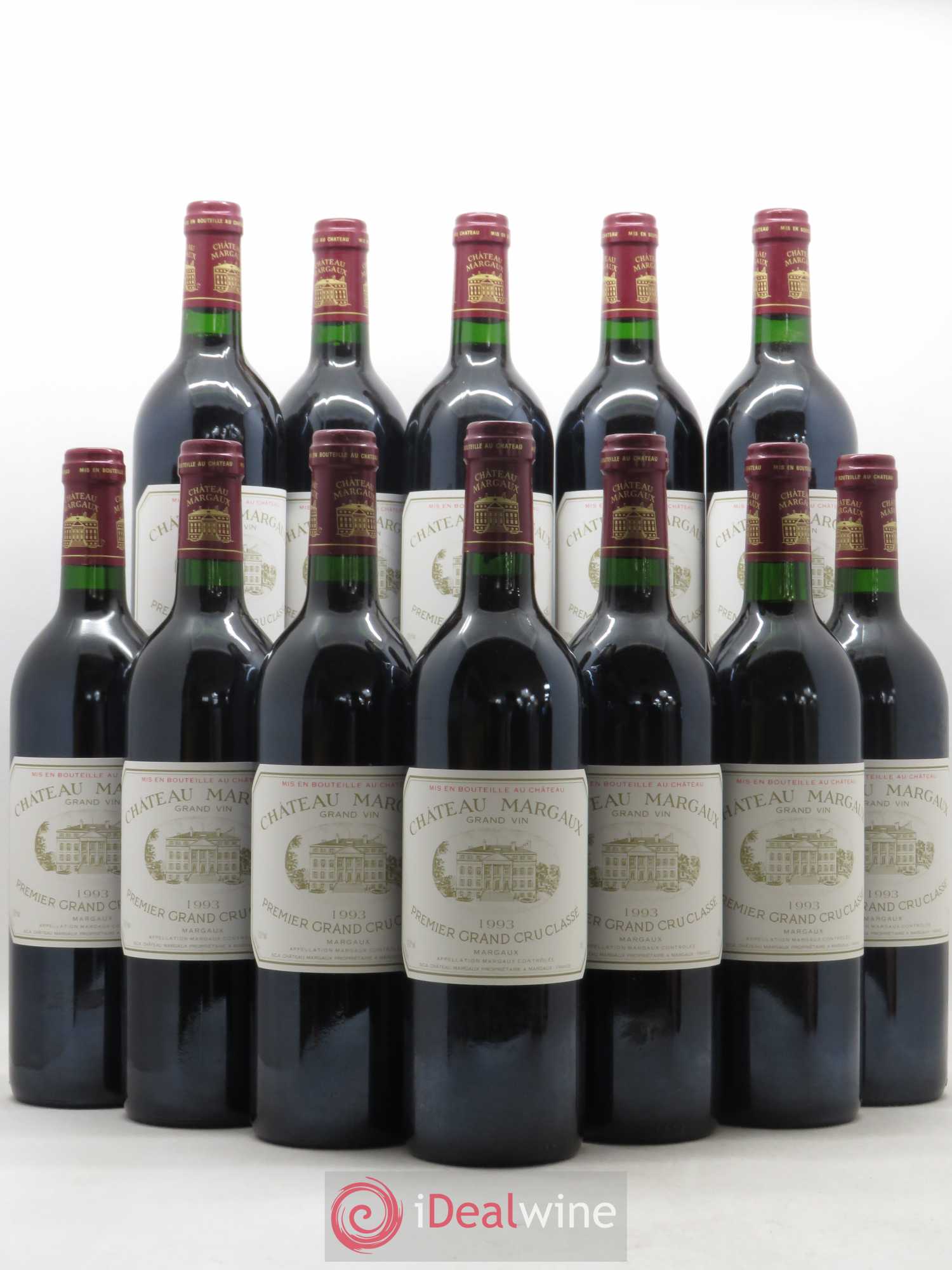 Château Margaux 1er Grand Cru Classé 1993 - Lot de 12 bouteilles - 0