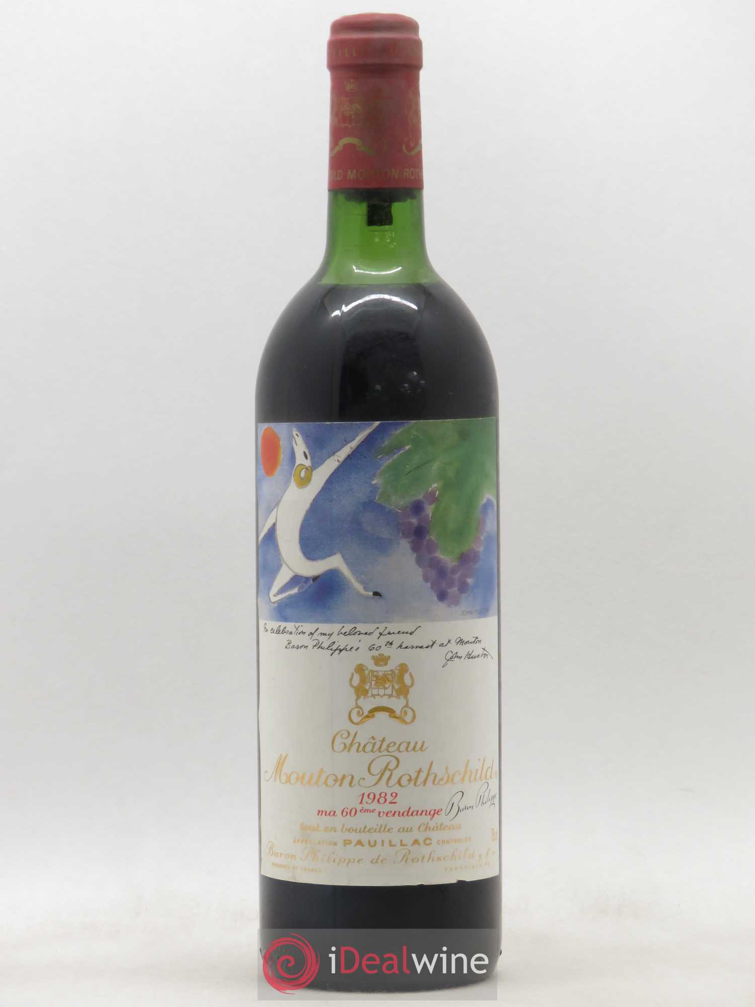 Château Mouton Rothschild 1er Grand Cru Classé 1982 - Lot de 1 bouteille - 0