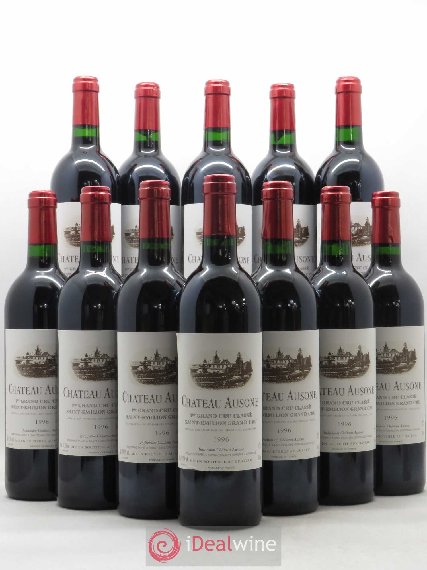 Château Ausone 1er Grand Cru Classé A 1996 - Lot de 12 bouteilles - 0