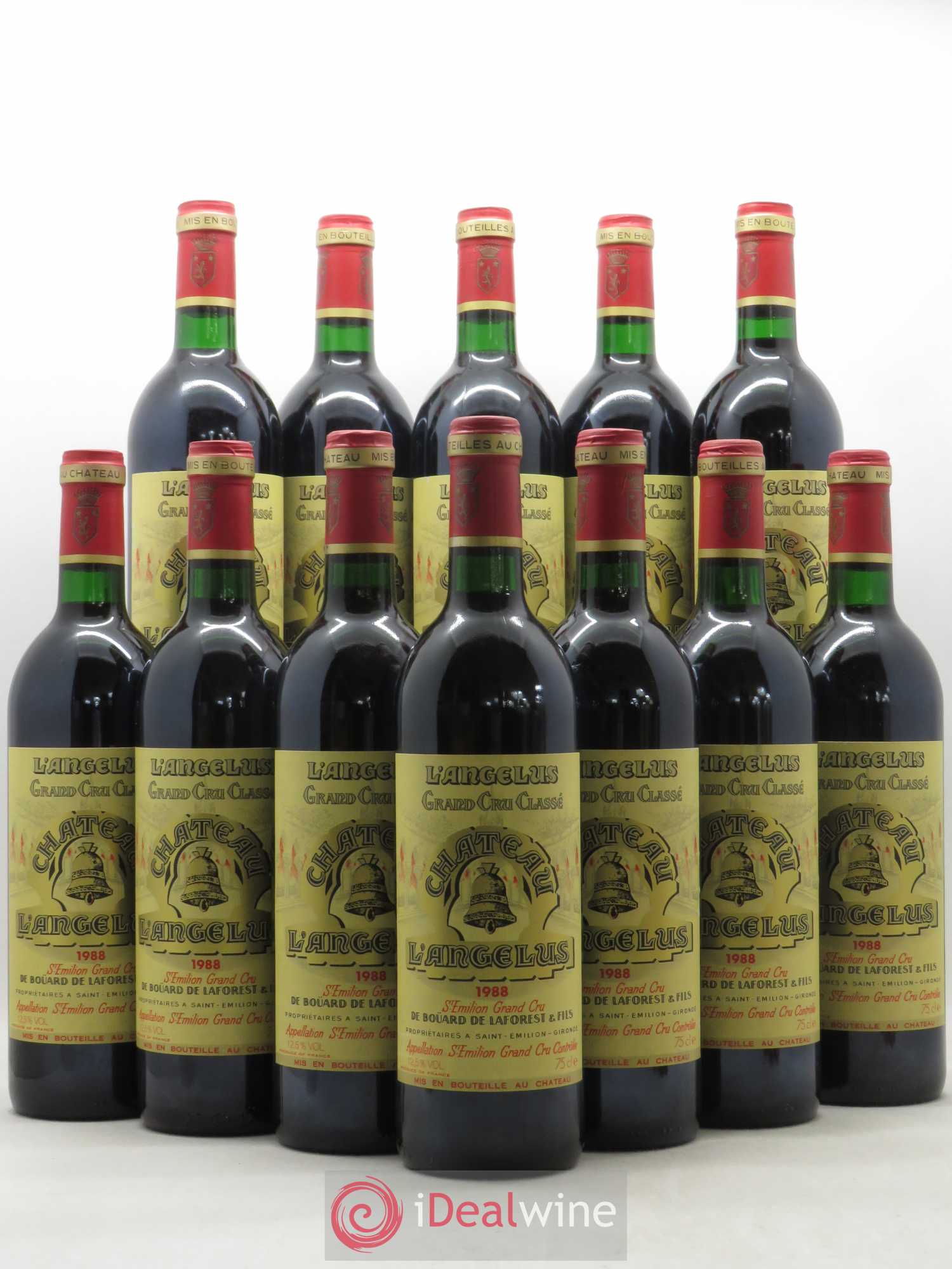 Château Angélus 1er Grand Cru Classé A 1988 - Lot de 12 bouteilles - 0