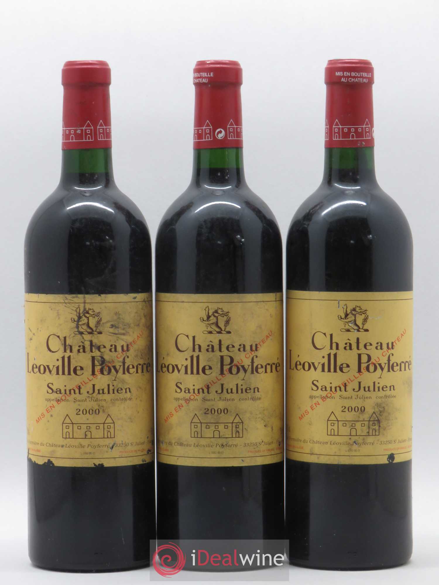 Château Léoville Poyferré 2ème Grand Cru Classé 2000 - Lot de 3 bouteilles - 0