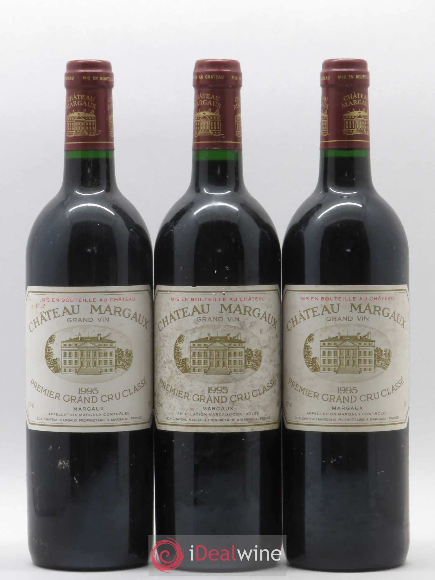 Château Margaux 1er Grand Cru Classé 1995 - Lot of 3 bottles - 0