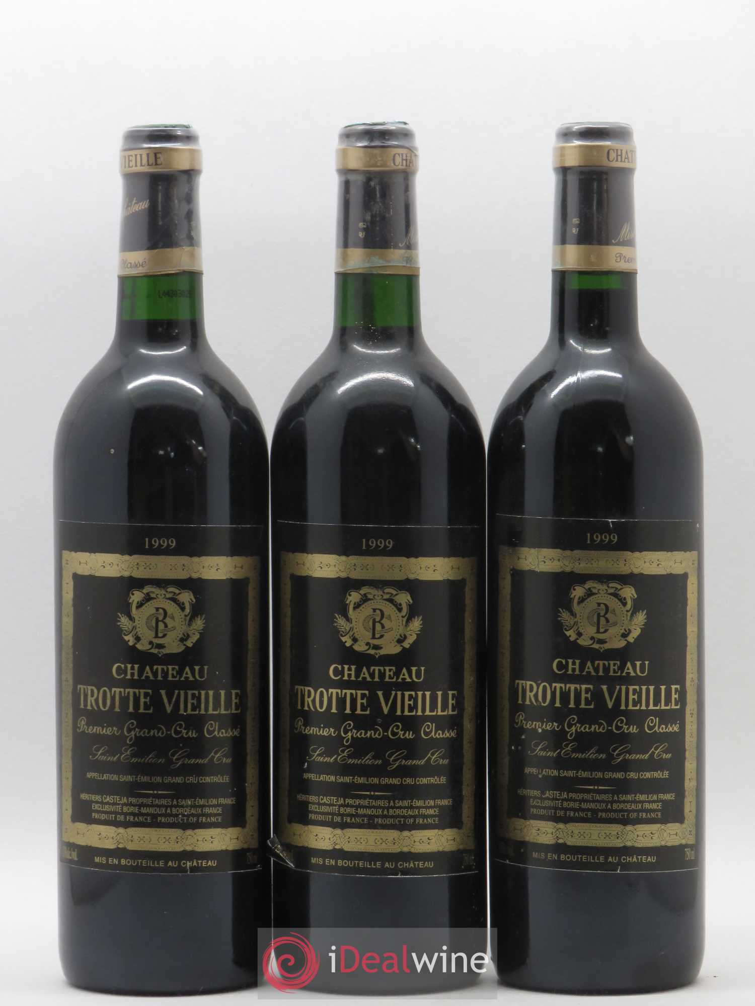 Château Trotte Vieille 1er Grand Cru Classé B 1999 - Lot de 3 bouteilles - 0