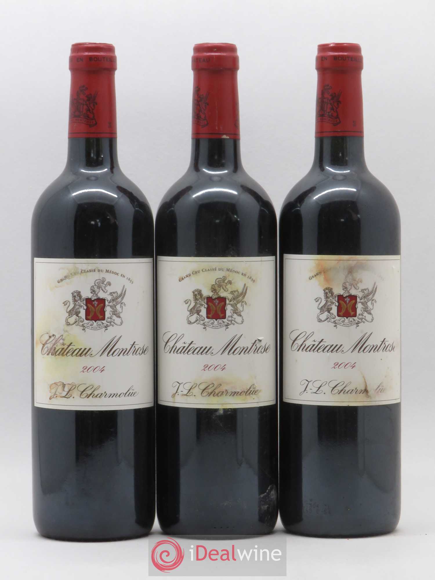 Château Montrose 2ème Grand Cru Classé 2004 - Lot de 3 bouteilles - 0