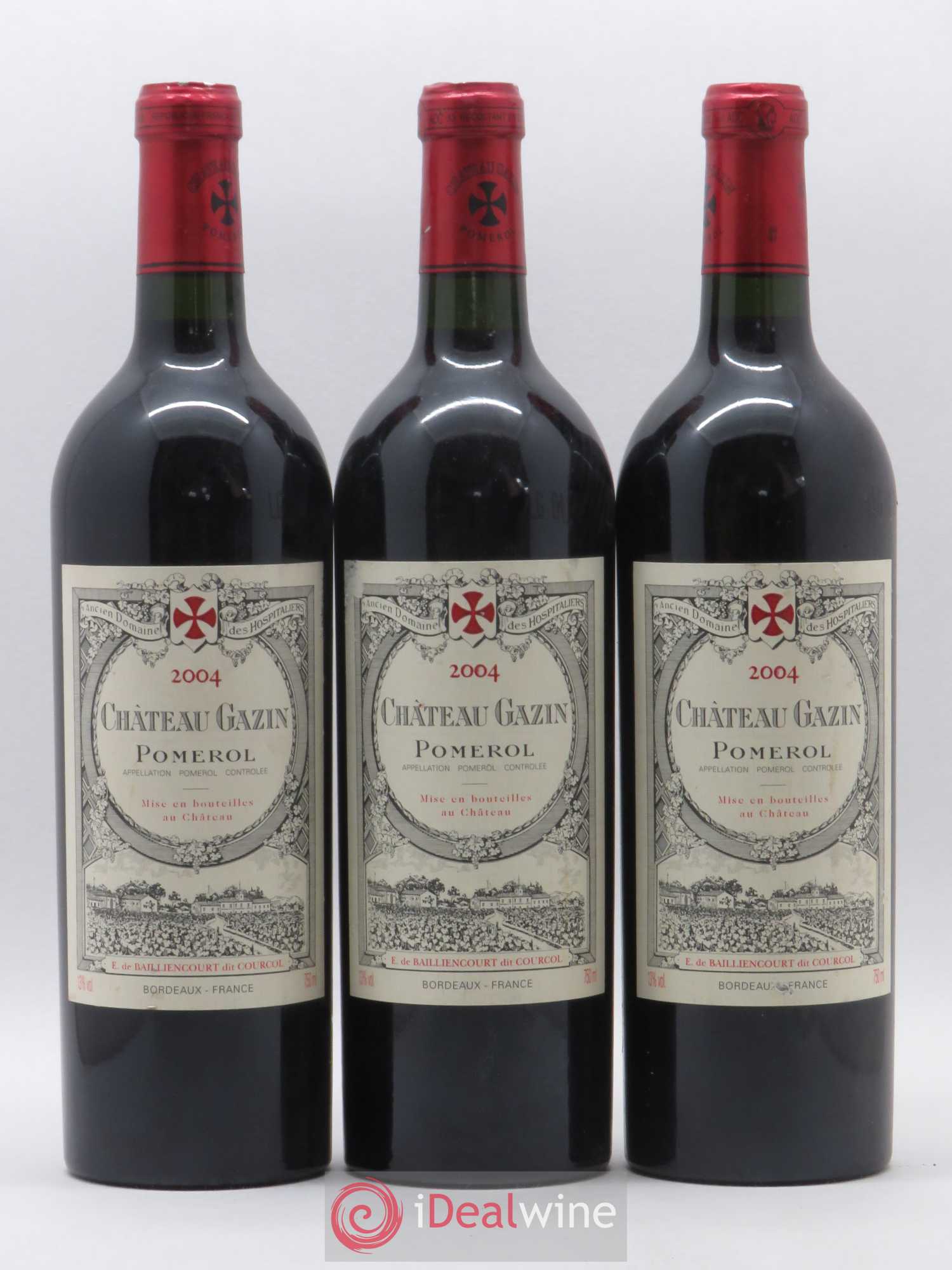 Château Gazin 2004 - Lot de 3 bouteilles - 0