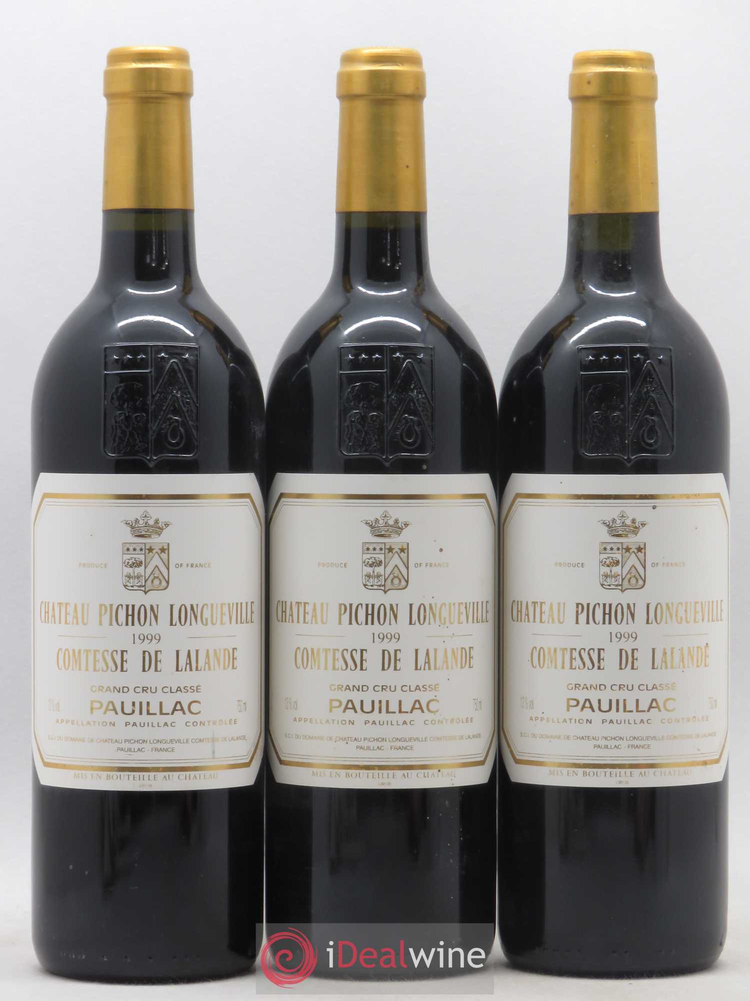 Château Pichon Longueville Comtesse de Lalande 2ème Grand Cru Classé 1999 - Lot de 3 bouteilles - 0