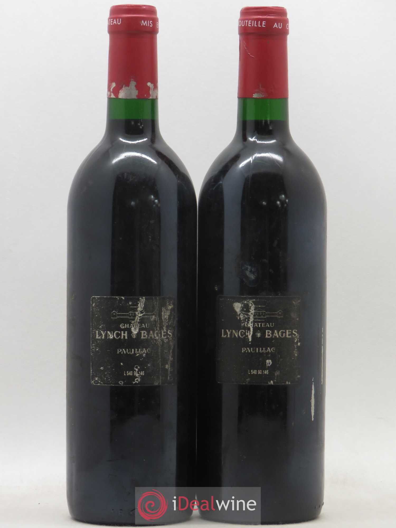 Château Lynch Bages 5ème Grand Cru Classé 1990 - Lot de 2 bouteilles - 1