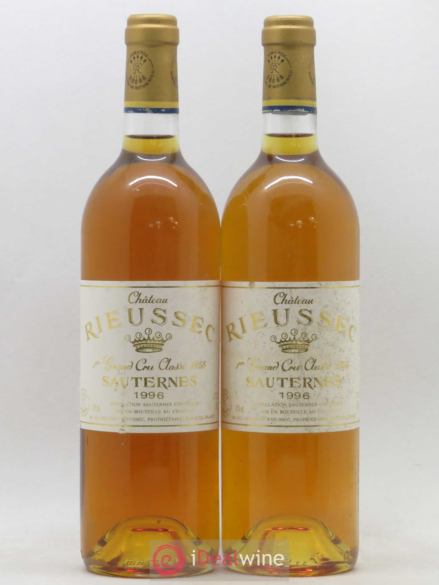 Château Rieussec 1er Grand Cru Classé 1996 - Lotto di 2 bottiglie - 0