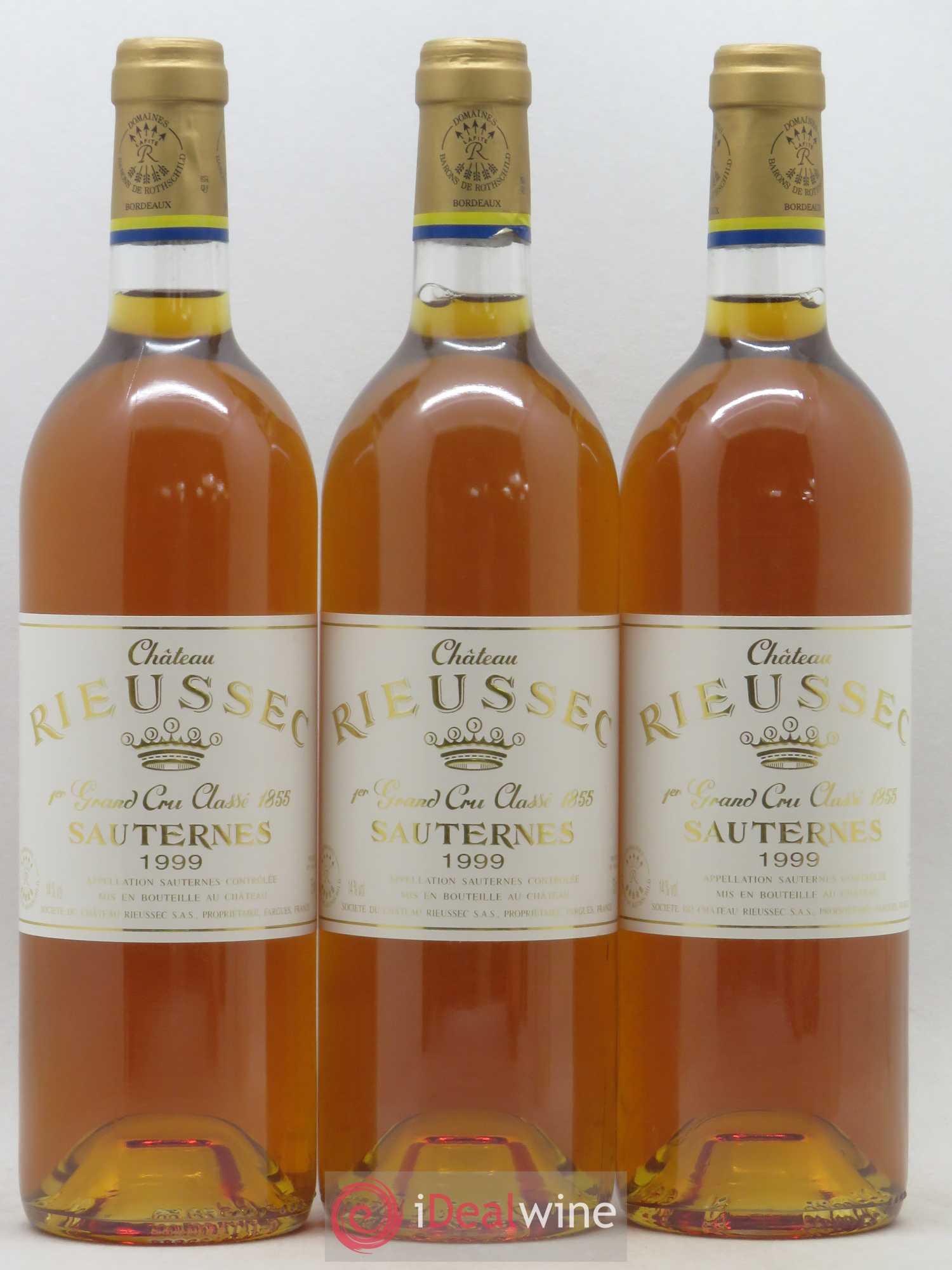 Château Rieussec 1er Grand Cru Classé 1999 - Lotto di 3 bottiglie - 0