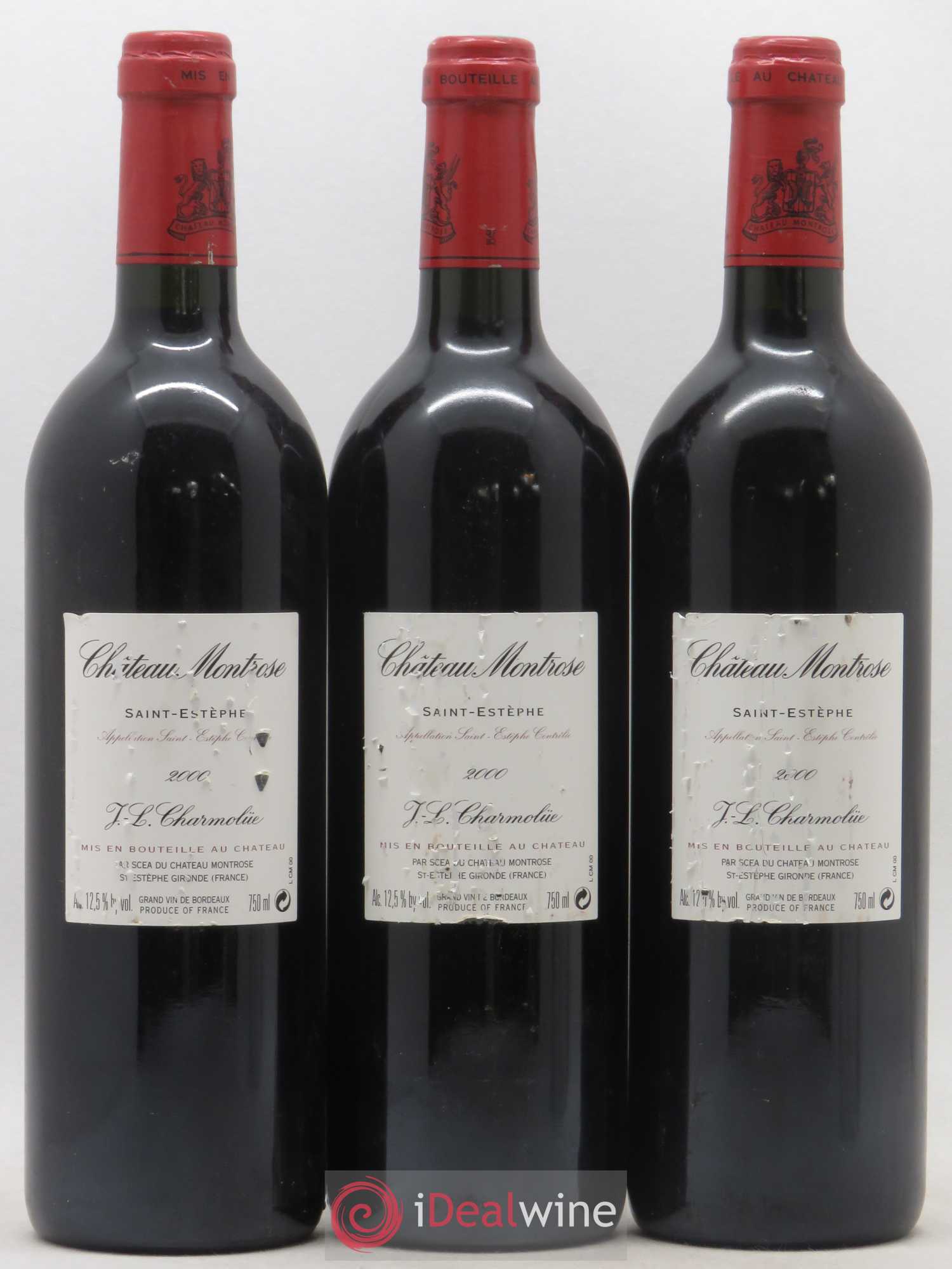 Château Montrose 2ème Grand Cru Classé 2000 - Lot de 3 bouteilles - 1