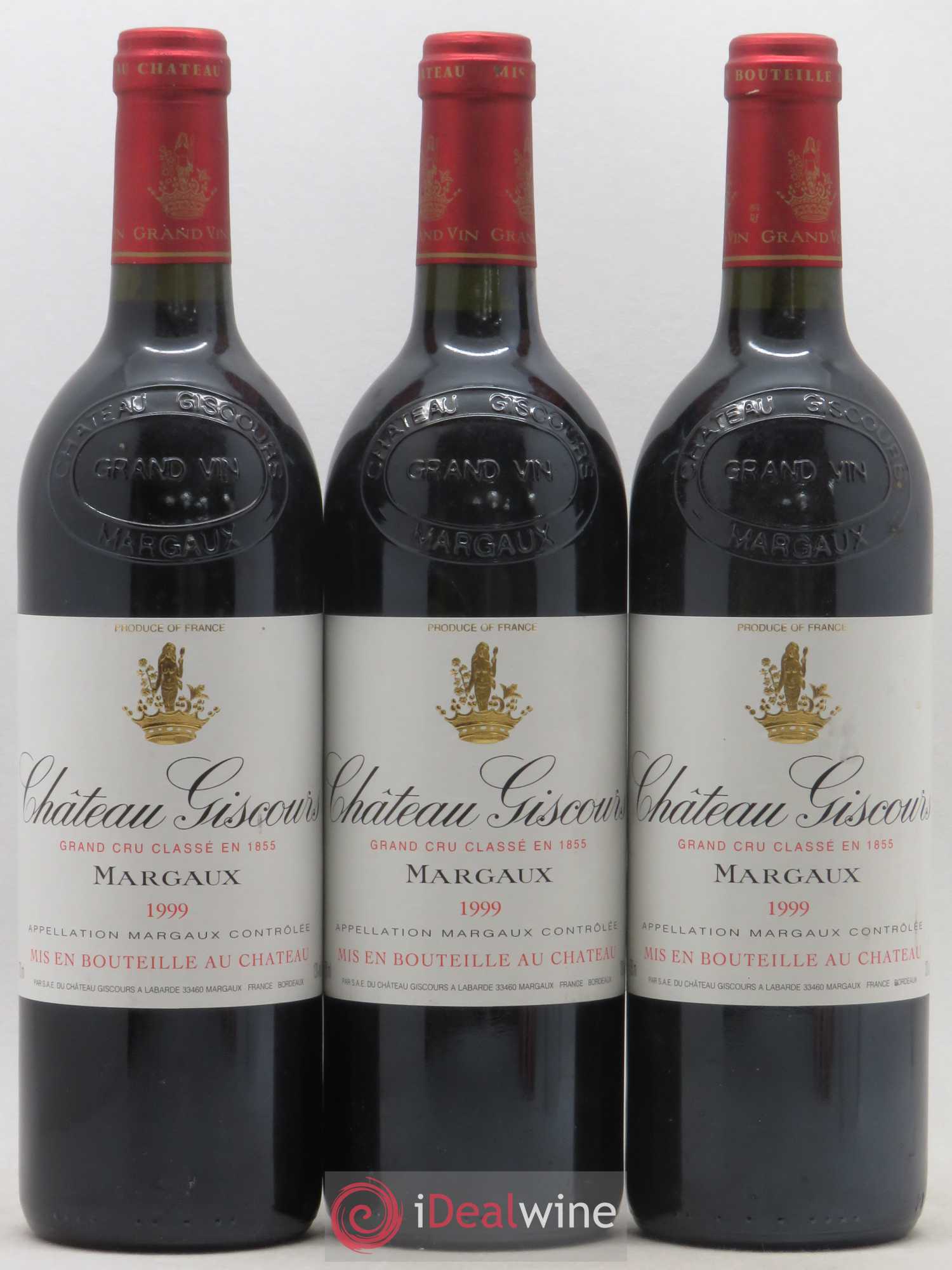 Château Giscours 3ème Grand Cru Classé 1999 - Lot de 3 bouteilles - 0