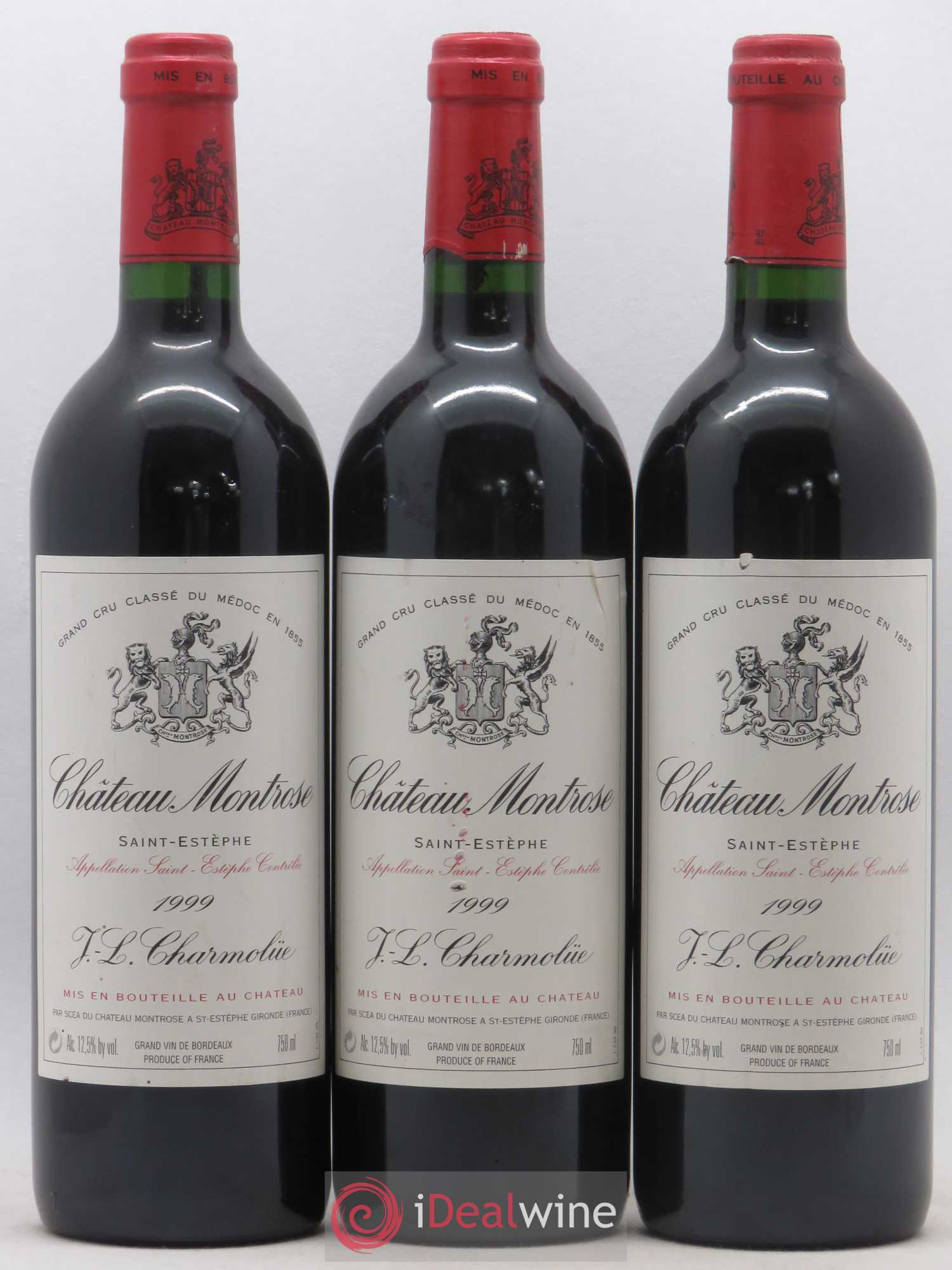 Château Montrose 2ème Grand Cru Classé 1999 - Lot de 3 bouteilles - 0