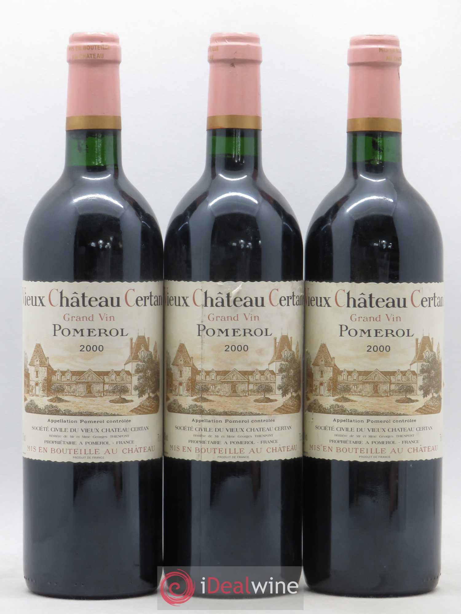 Vieux Château Certan 2000 - Lot de 3 bouteilles - 0